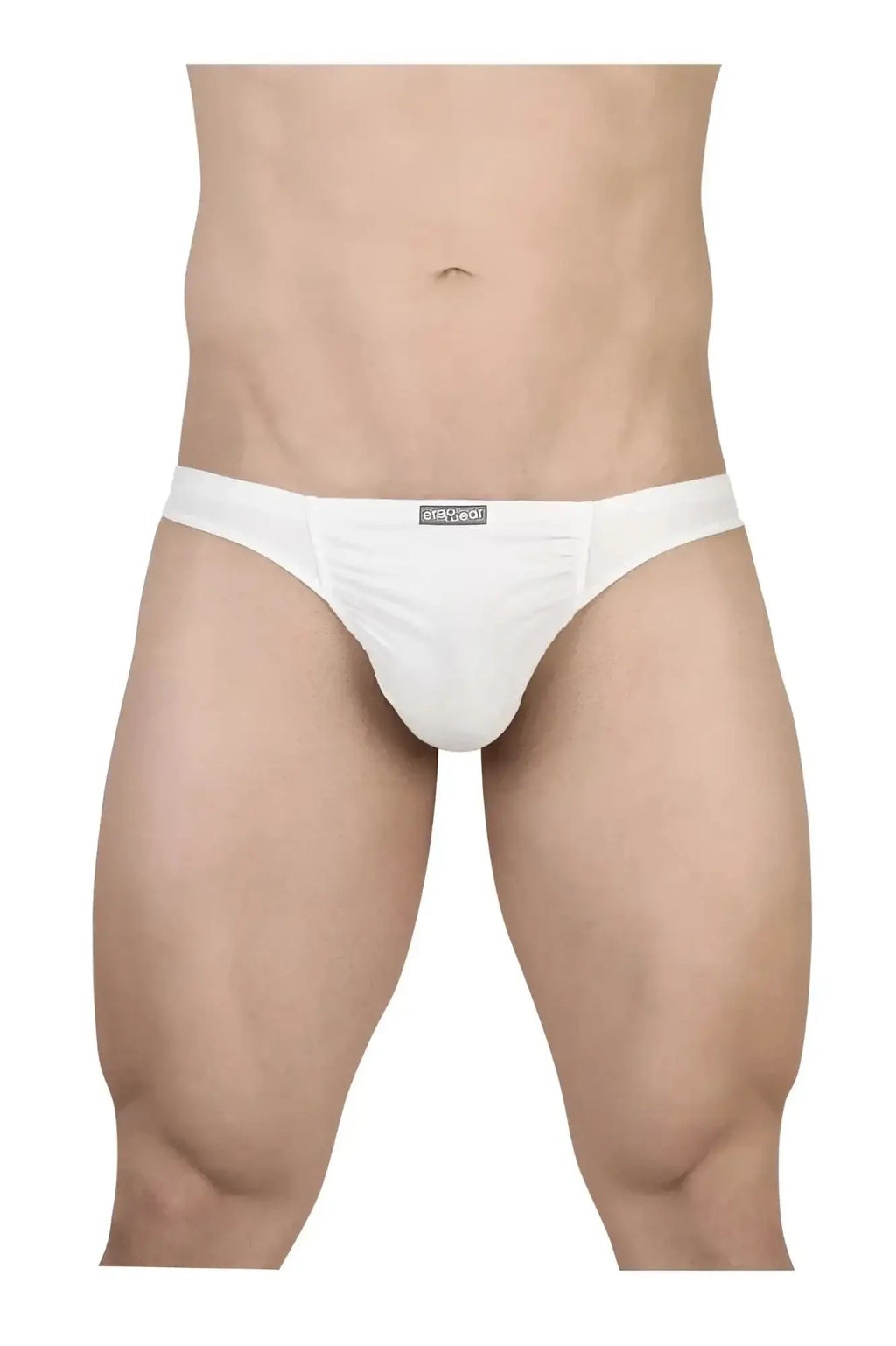 White men’s briefs ergo wear ew1734 feel gr8 cotton thongs with smooth form fitting design and subtle waistband tag