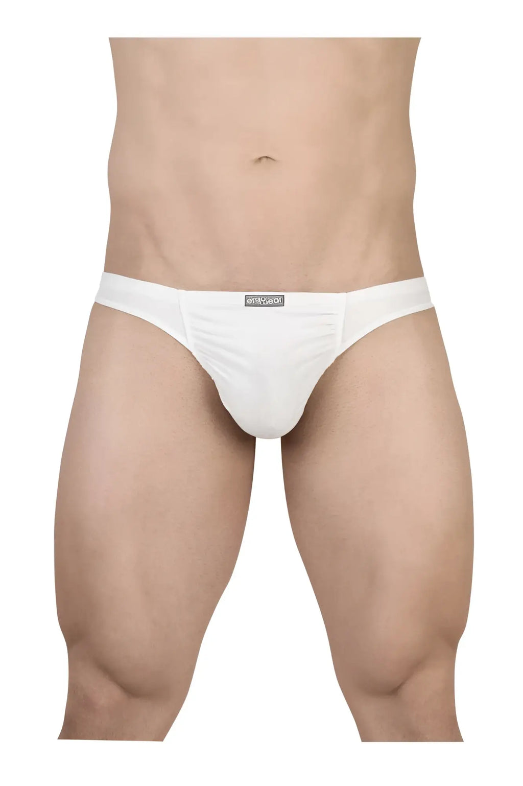 White men’s briefs ergo wear ew1734 feel gr8 cotton thongs with smooth form fitting design and subtle waistband tag