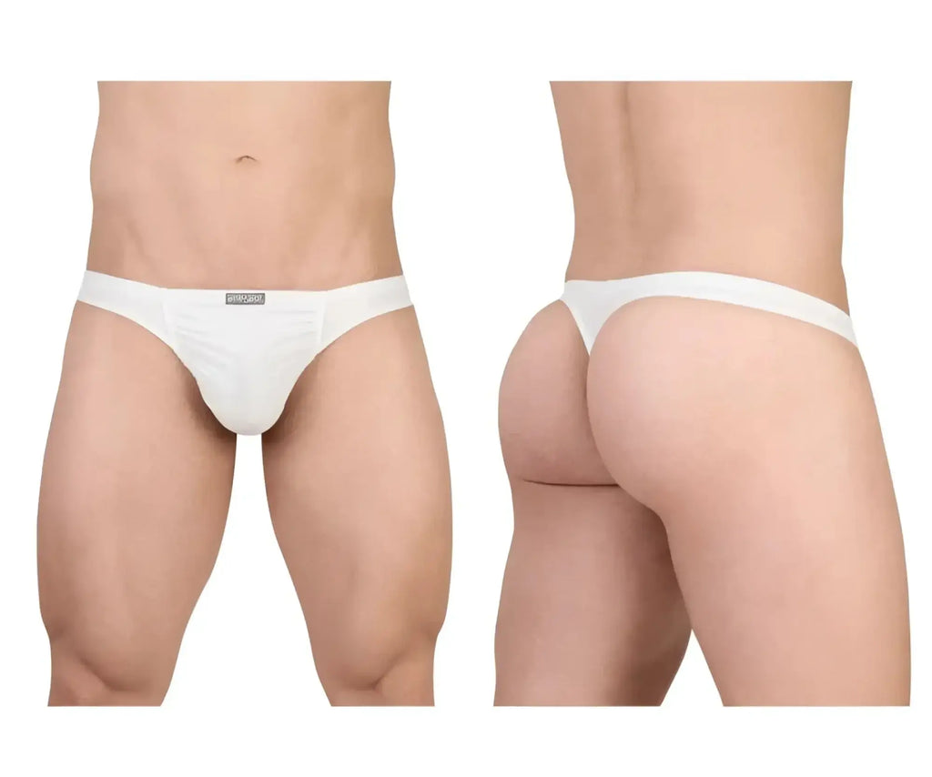 White ergo wear ew1734 feel gr8 cotton briefs with minimalist design and small brand tag at the waistband