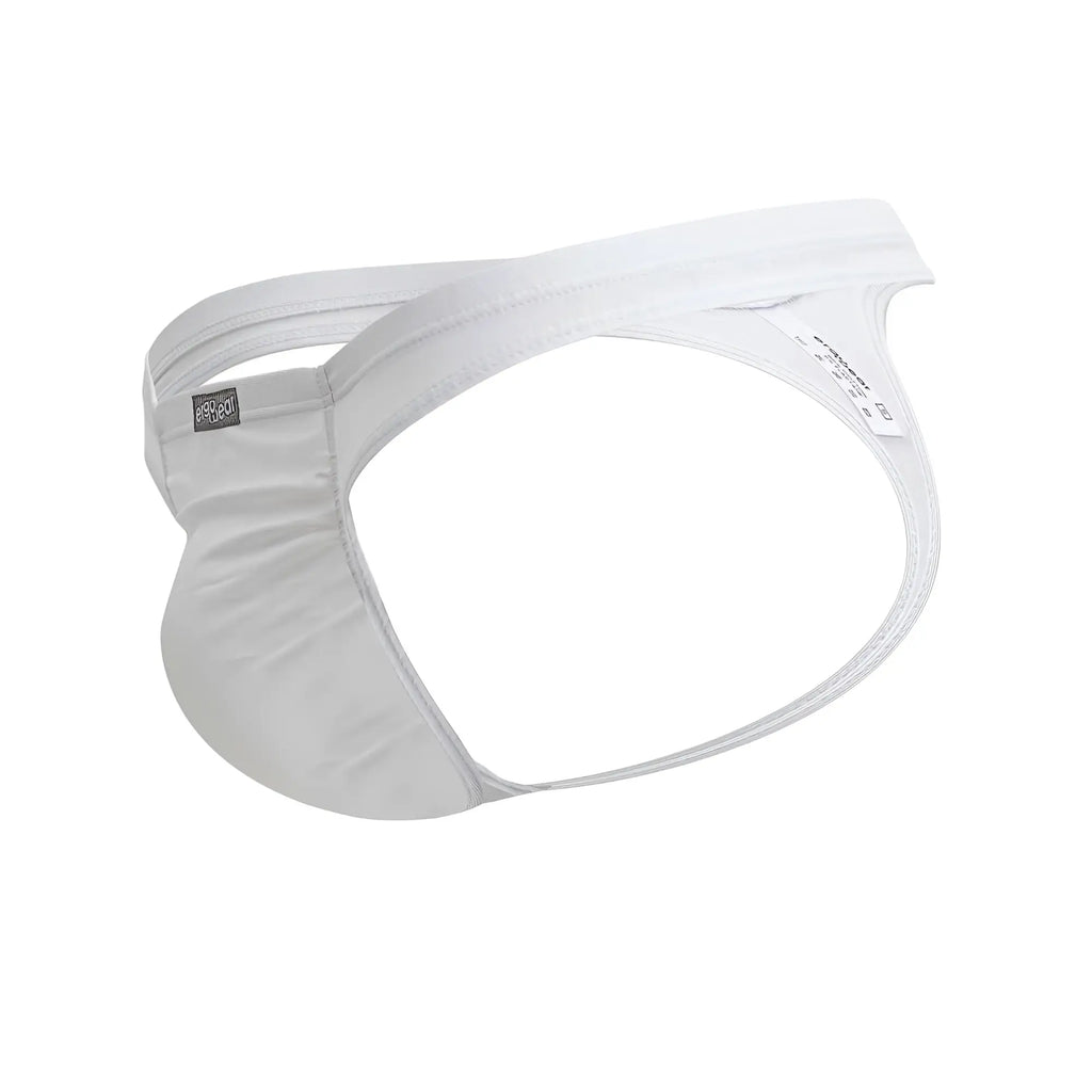 White seamless cotton briefs with minimalist design and subtle stitching from ergowear ew1734 feel gr8 collection