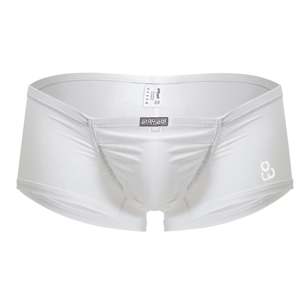 Ergo wear ew1736 feel gr8 white cotton briefs with ergonomic fit and subtle gray stitching details