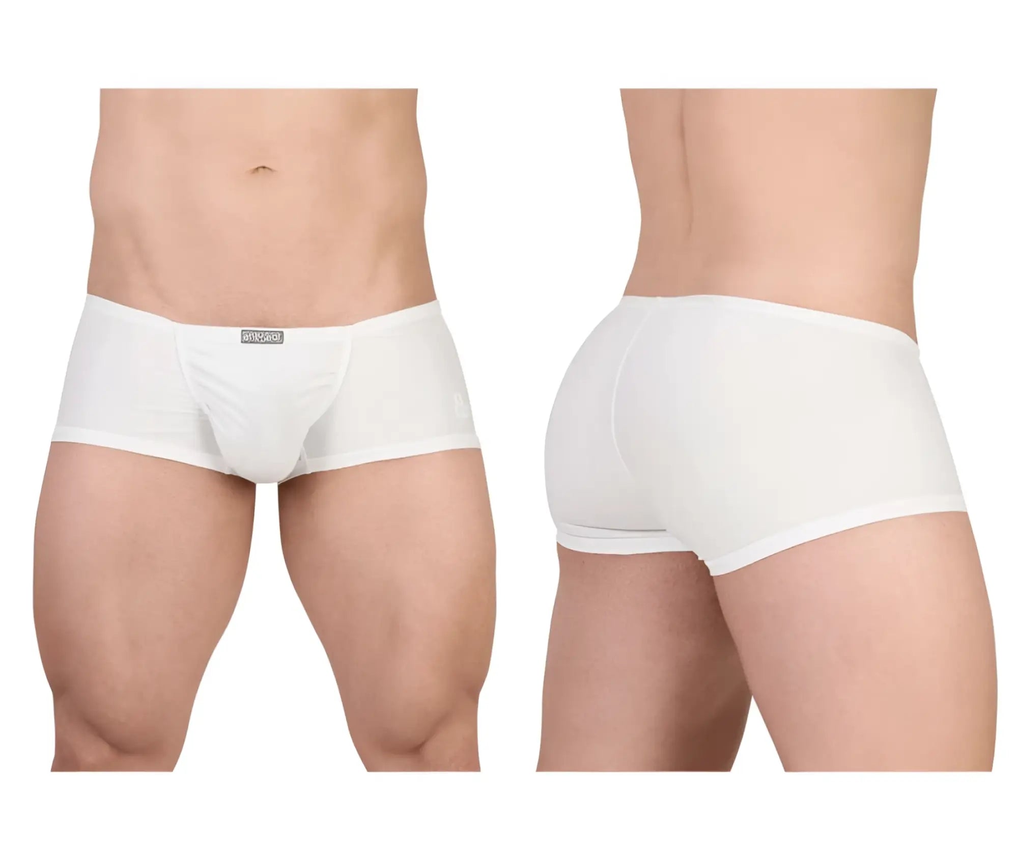 White ergoWear ew1736 feel gr8 cotton trunks with smooth form-fitting design and subtle waistband brand tag