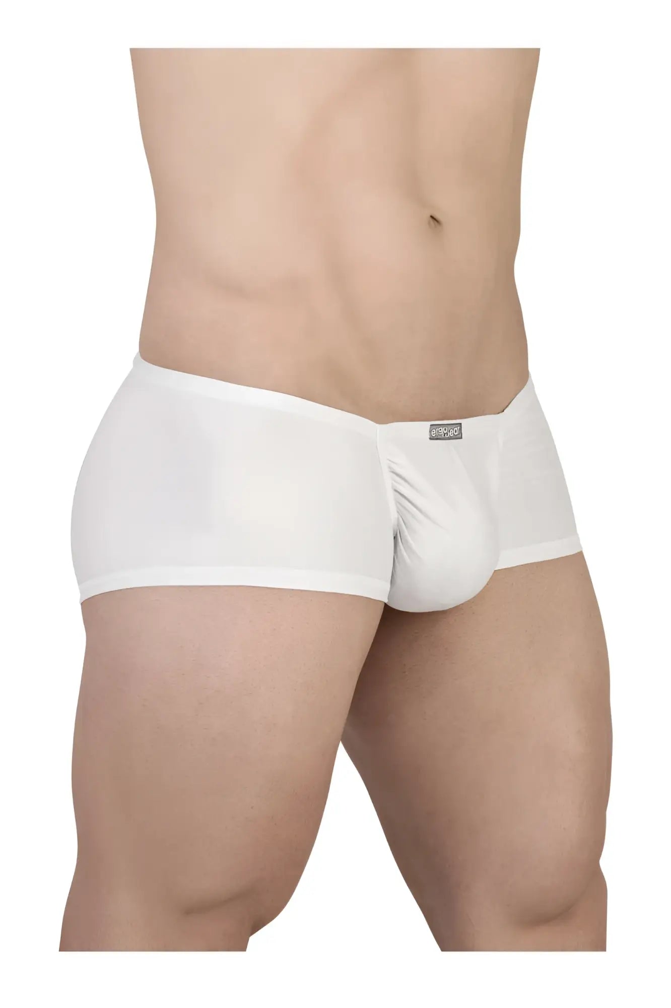 White mens briefs ergo wear ew1736 feel gr8 cotton trunks with smooth form fitting fabric and subtle waistband tag