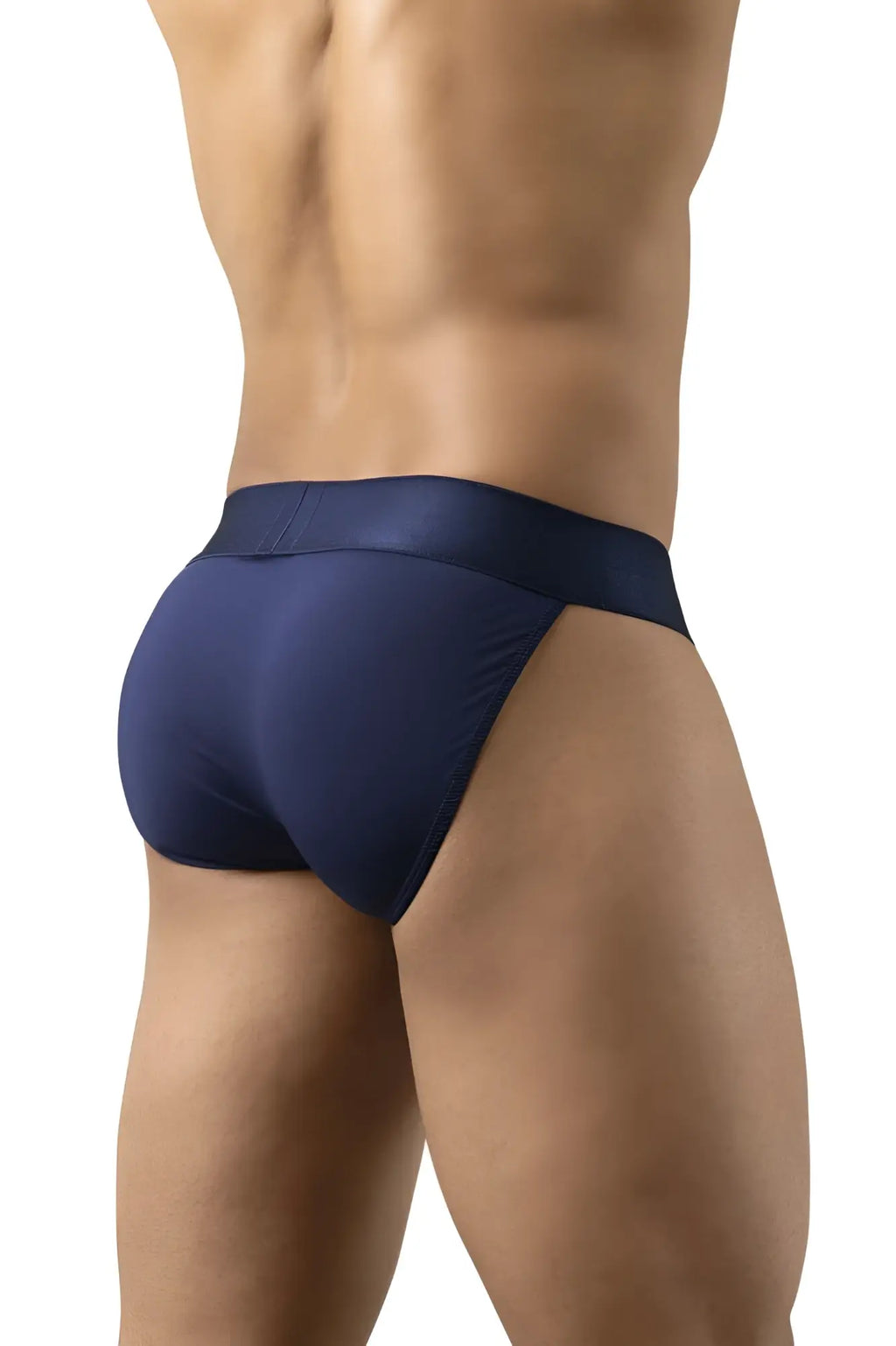 Navy blue ergoWear ew1739 max bold bikini briefs with smooth form-fitting fabric and a wider waistband