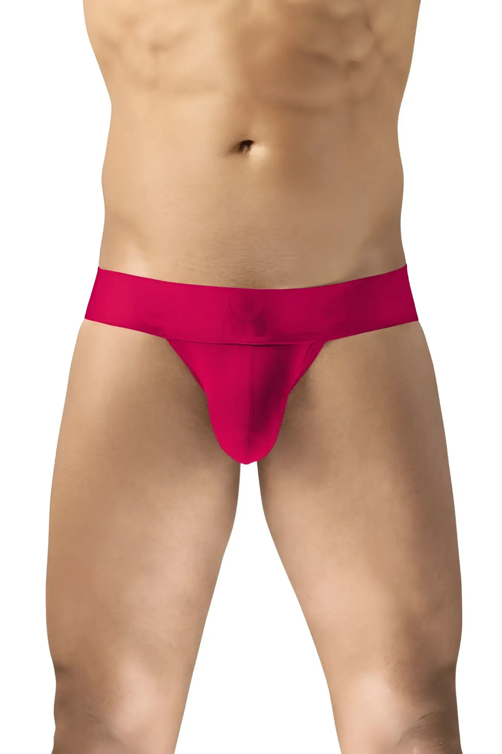 Bright fuchsia ergoWear ew1743 max bold bikini briefs with smooth texture and wide waistband for men