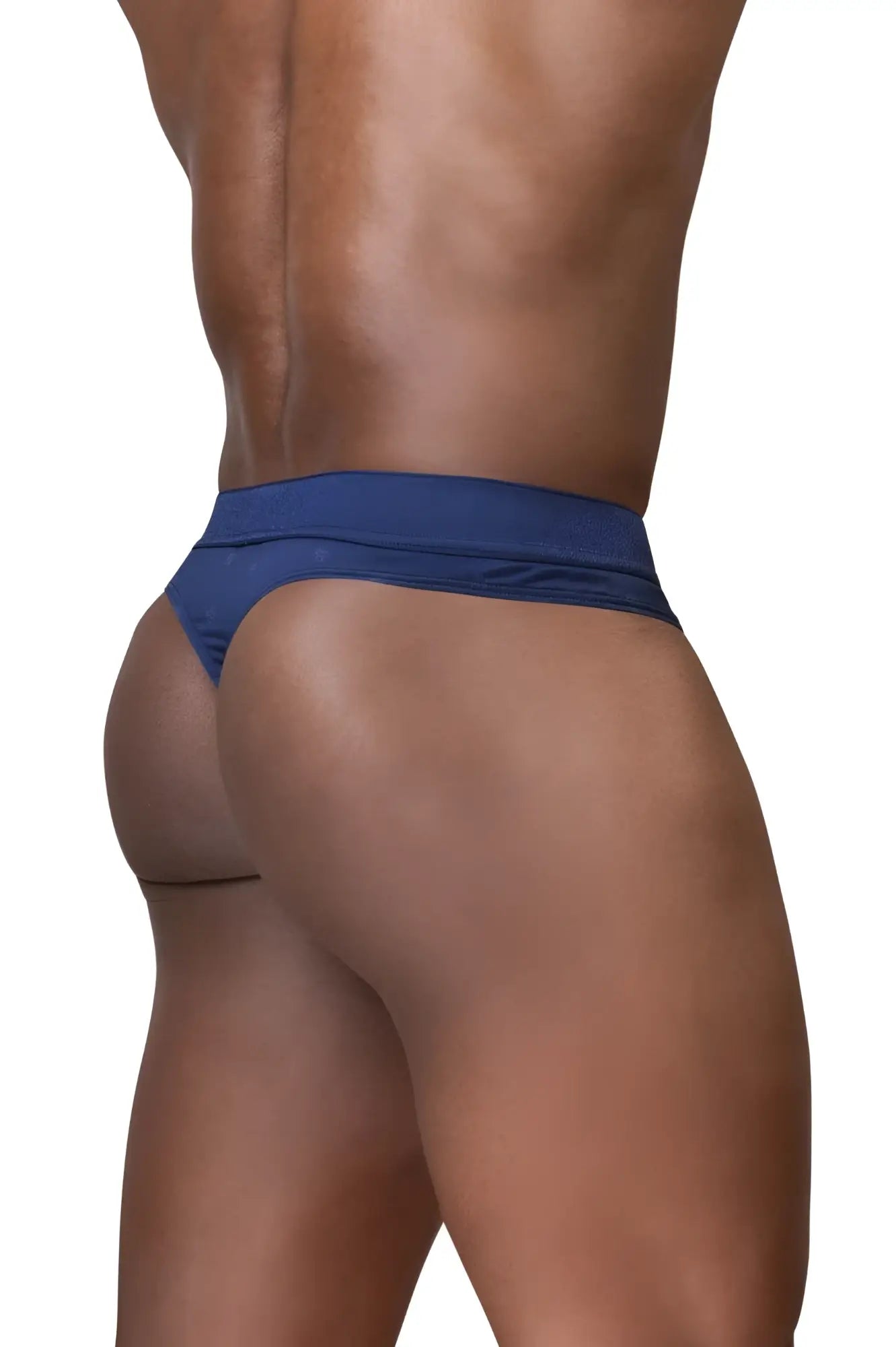 Blue cotton thong with a snug contoured fit from ErgoWear EW1750 FEEL SE thongs in navy blue