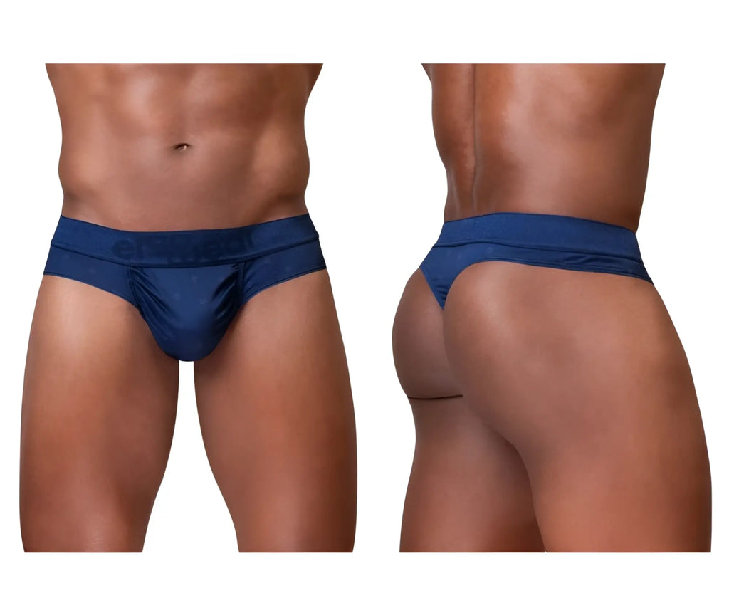 Navy blue ergowear ew1750 feel se men’s briefs with subtle textured pattern and elastic waistband