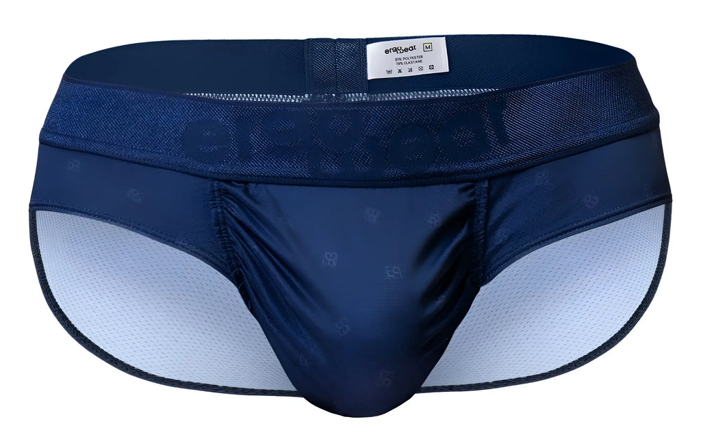 Navy blue ergowear ew1751 feel se men’s briefs with subtle pattern and breathable mesh lining for comfort