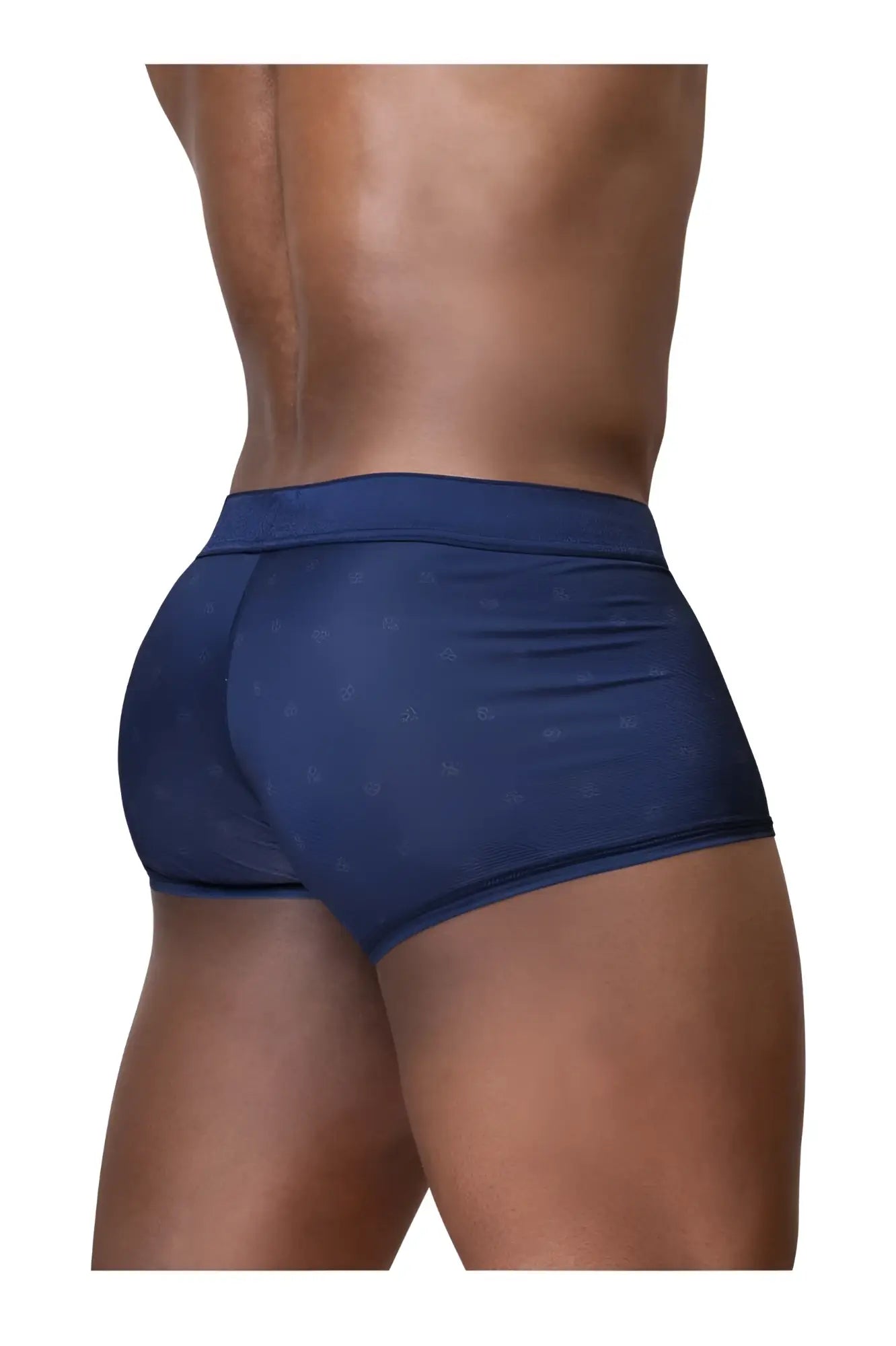 Navy blue ergoWear ew1752 feel se trunks with a subtle textured design and ergonomic fit in patterned briefs style