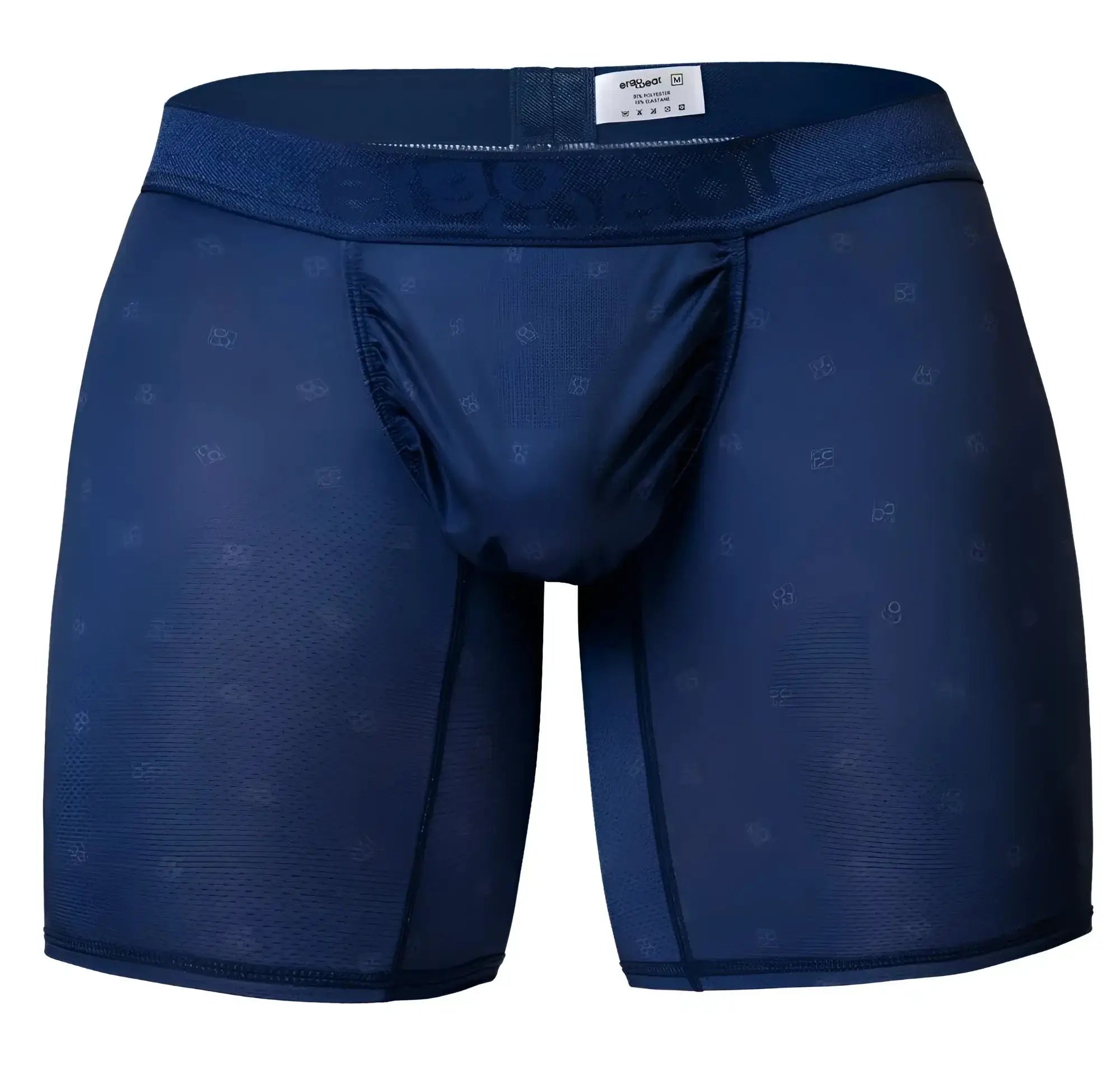 Navy blue ergowear ew1753 feel se men’s boxer briefs with subtle pattern and reinforced seams for comfort