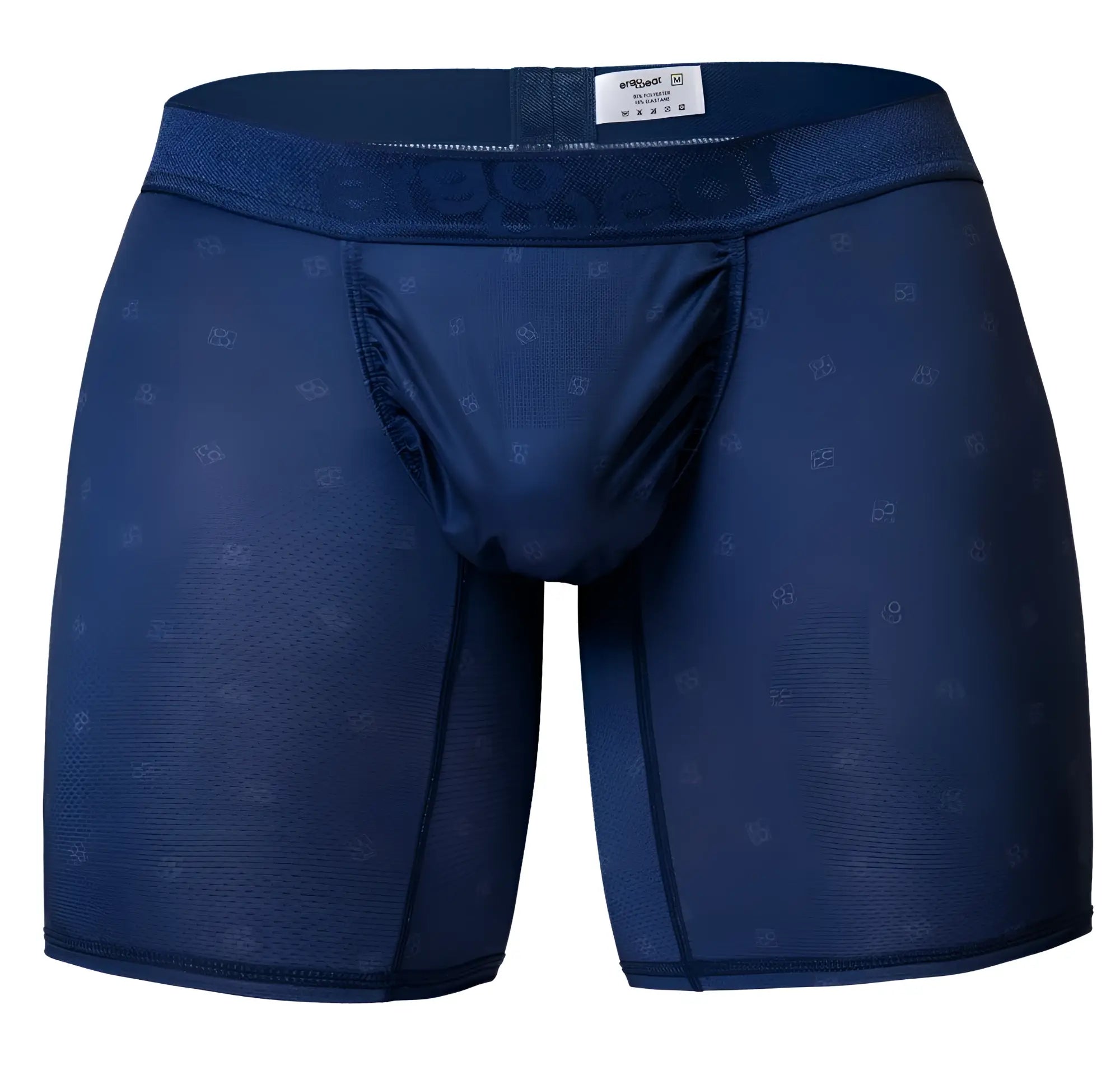 Navy blue ergowear ew1753 feel se men’s boxer briefs with subtle pattern and reinforced seams for comfort