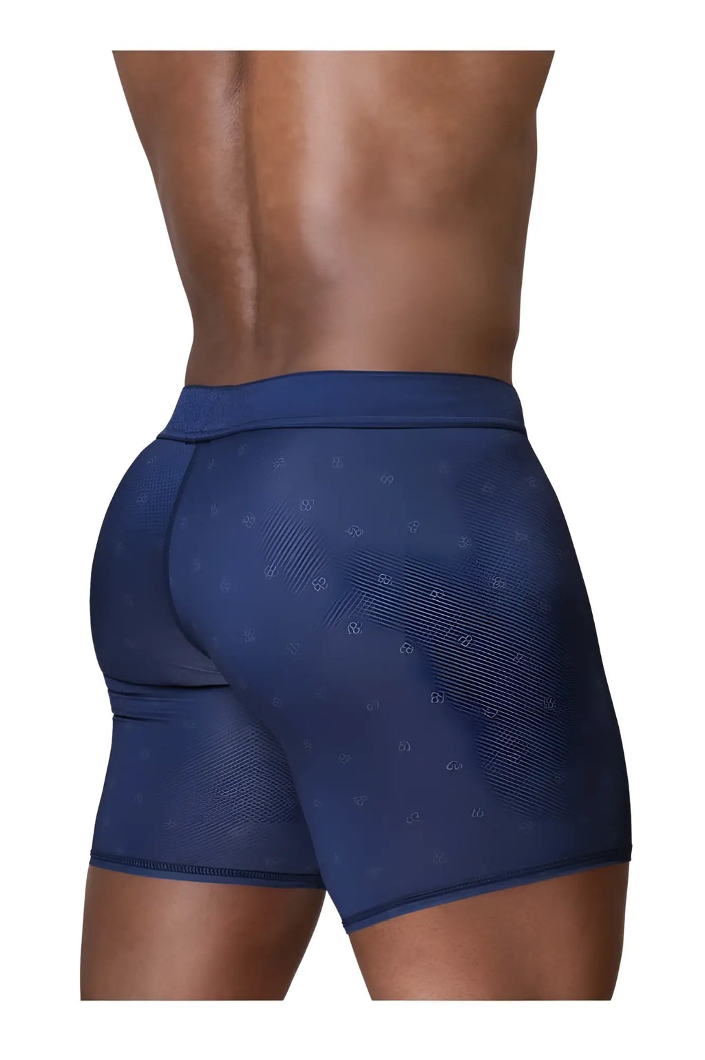 Navy blue mesh ErgoWear EW1753 FEEL SE boxer briefs with a subtle pattern for breathable comfort