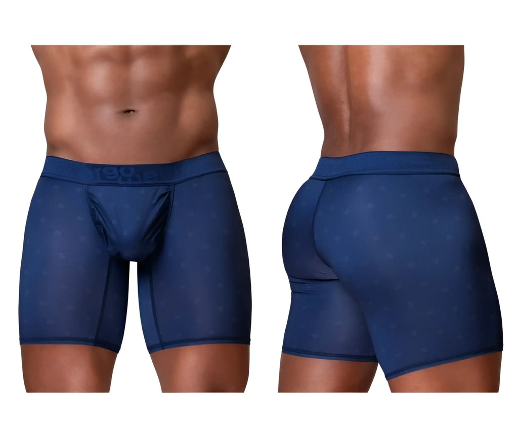 Navy blue ergowear ew1753 feel se boxer briefs with textured fabric and subtle patterned detailing for comfort