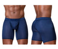 Navy blue ergowear ew1753 feel se boxer briefs with textured fabric and subtle patterned detailing for comfort