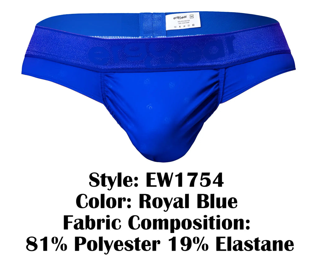 Royal blue ergoWear ew1754 feel se mens briefs made of 81 polyester 19 elastane with textured branded waistband