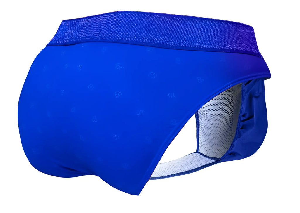 Royal blue ergo wear ew1755 feel se briefs with textured waistband and subtle patterned fabric for athletic use