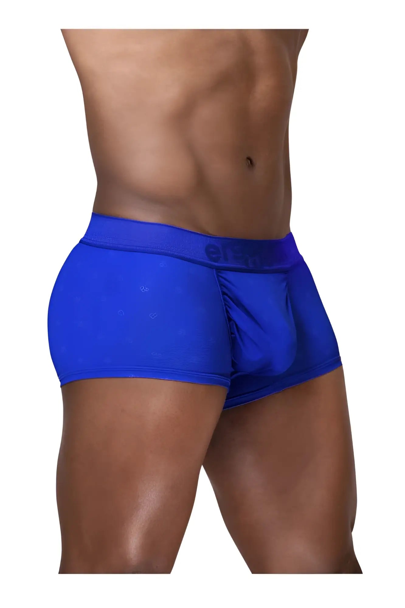 Royal blue ergowear ew1756 feel se trunks with subtle pattern and branded elastic waistband for men