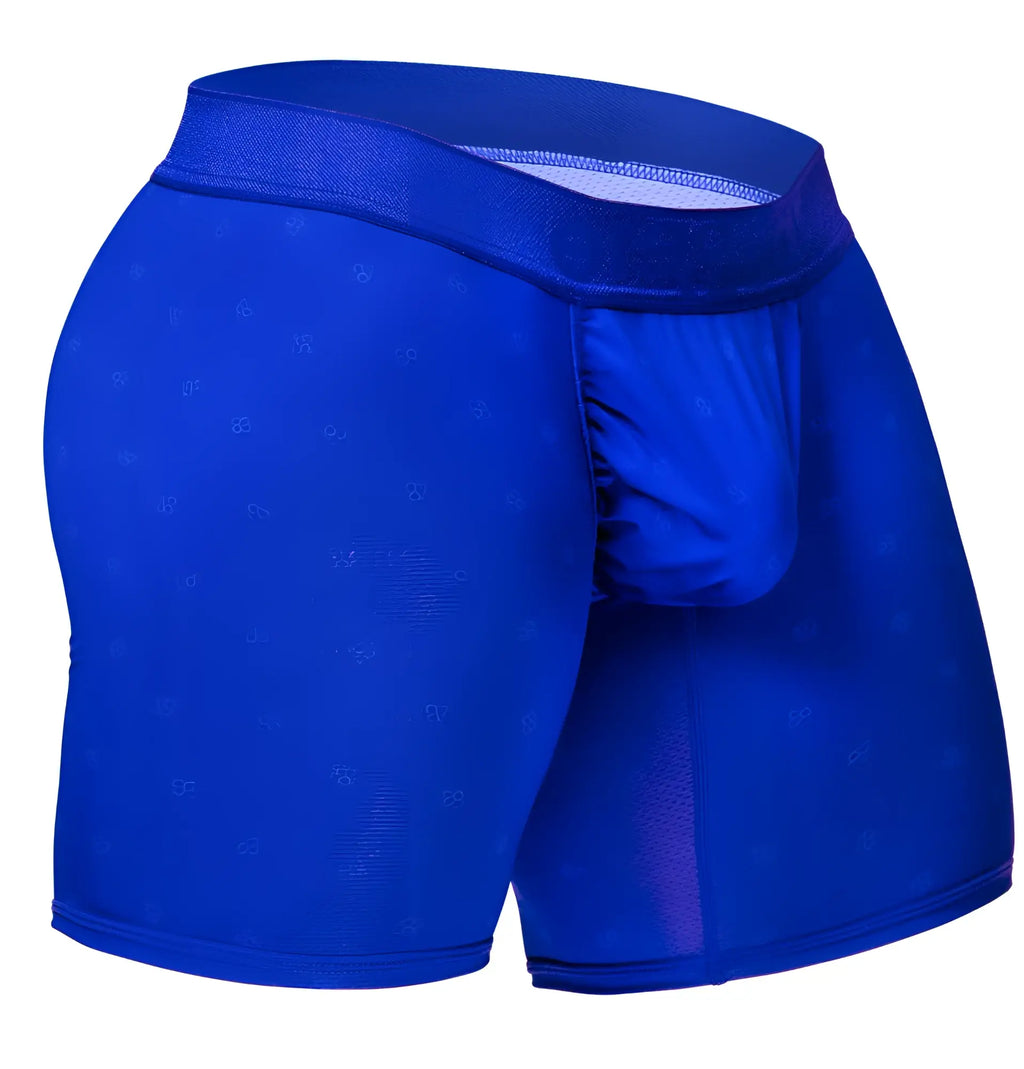 Royal blue ergowear ew1757 feel se men’s boxer briefs with subtle pattern and stretchy supportive waistband