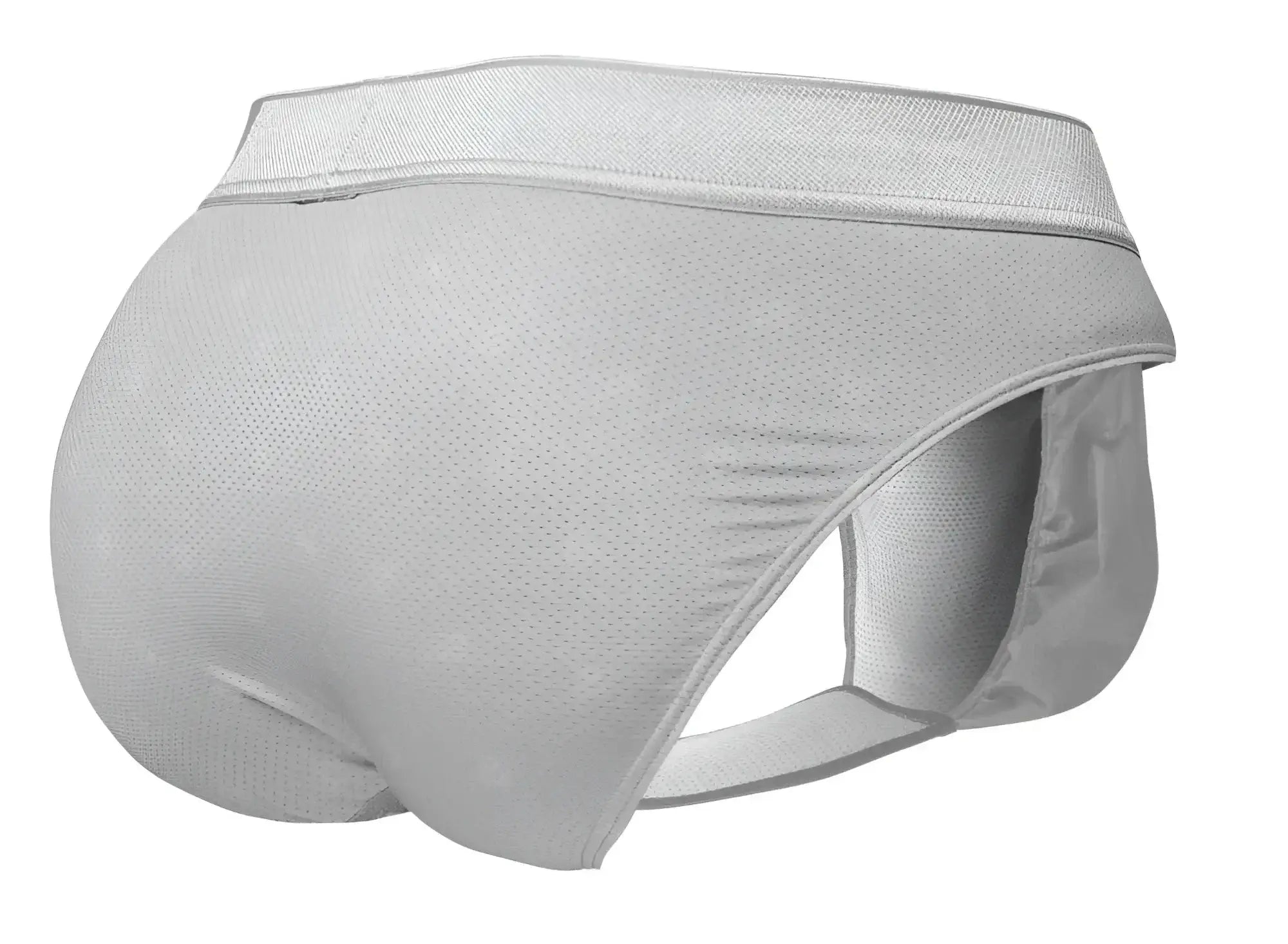 Light gray ergo wear ew1759 feel se briefs made of mesh with a supportive contoured design and elastic waistband