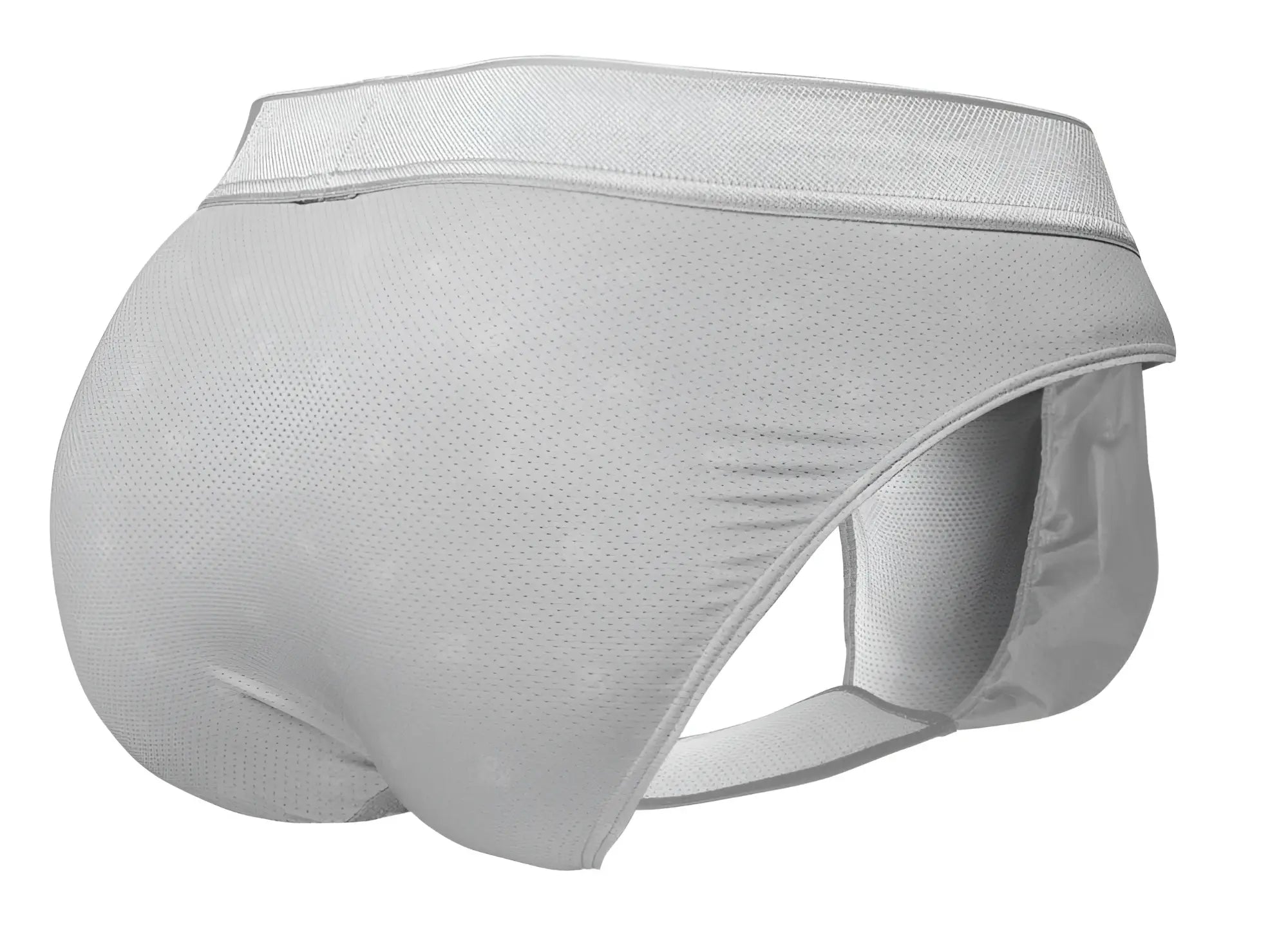 Light gray ergo wear ew1759 feel se briefs made of mesh with a supportive contoured design and elastic waistband