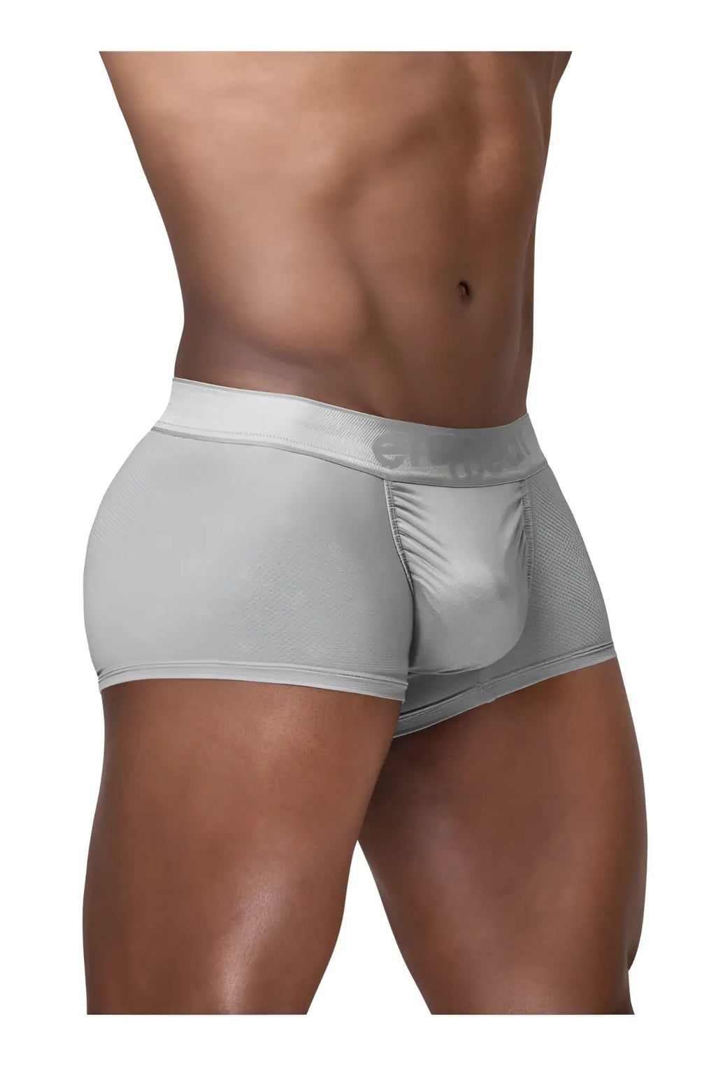 Gray ergoWear EW1760 FEEL SE trunks in silver with smooth form-fitting fabric and subtle waistband logo