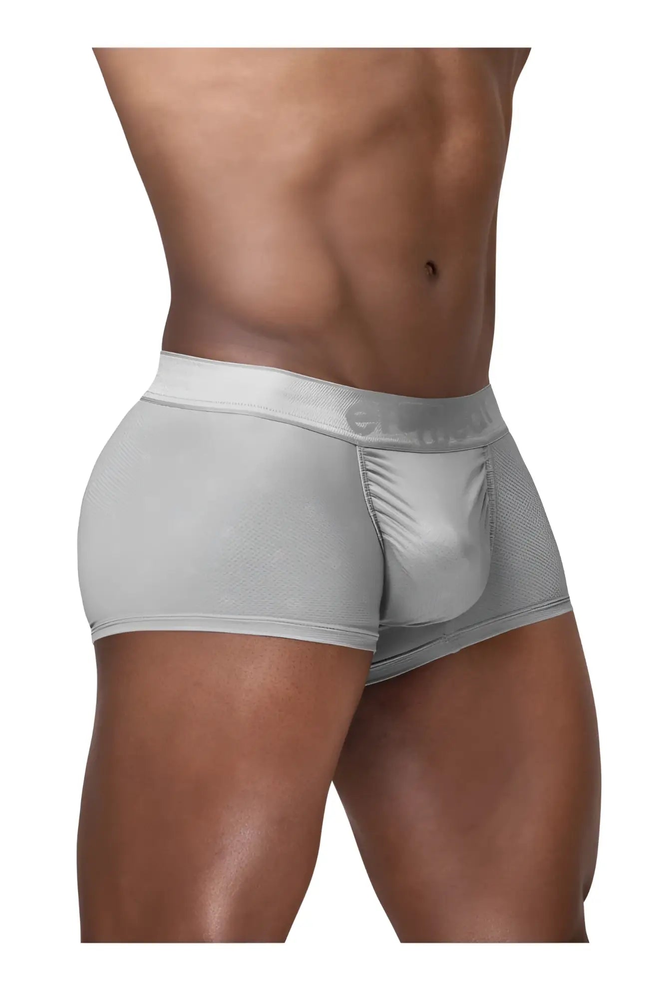 Gray ergoWear EW1760 FEEL SE trunks in silver with smooth form-fitting fabric and subtle waistband logo