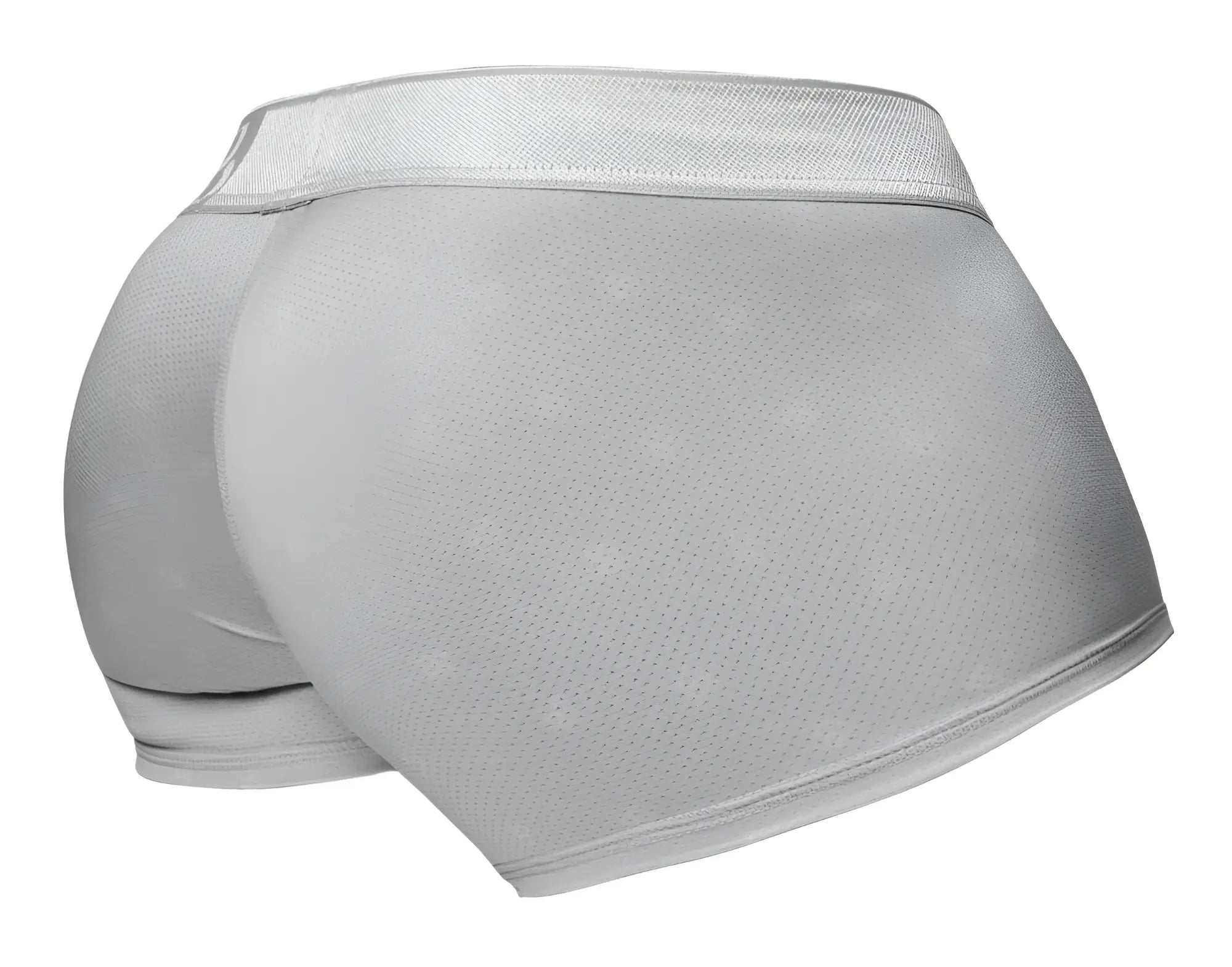 ErgoWear ew1760 feel se trunks in silver light gray mesh briefs with a smooth elastic waistband