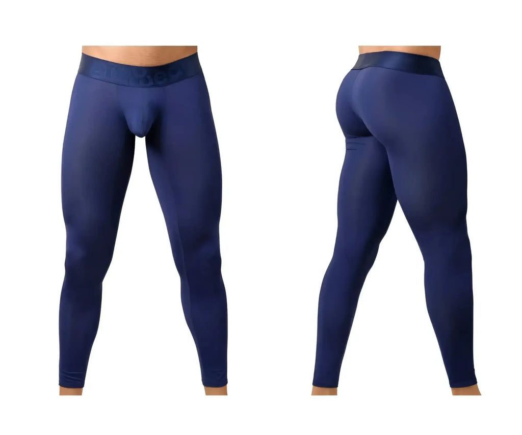Navy blue ergoWear ew1782 max bold men’s compression tights with matching elastic waistband and subtle branding