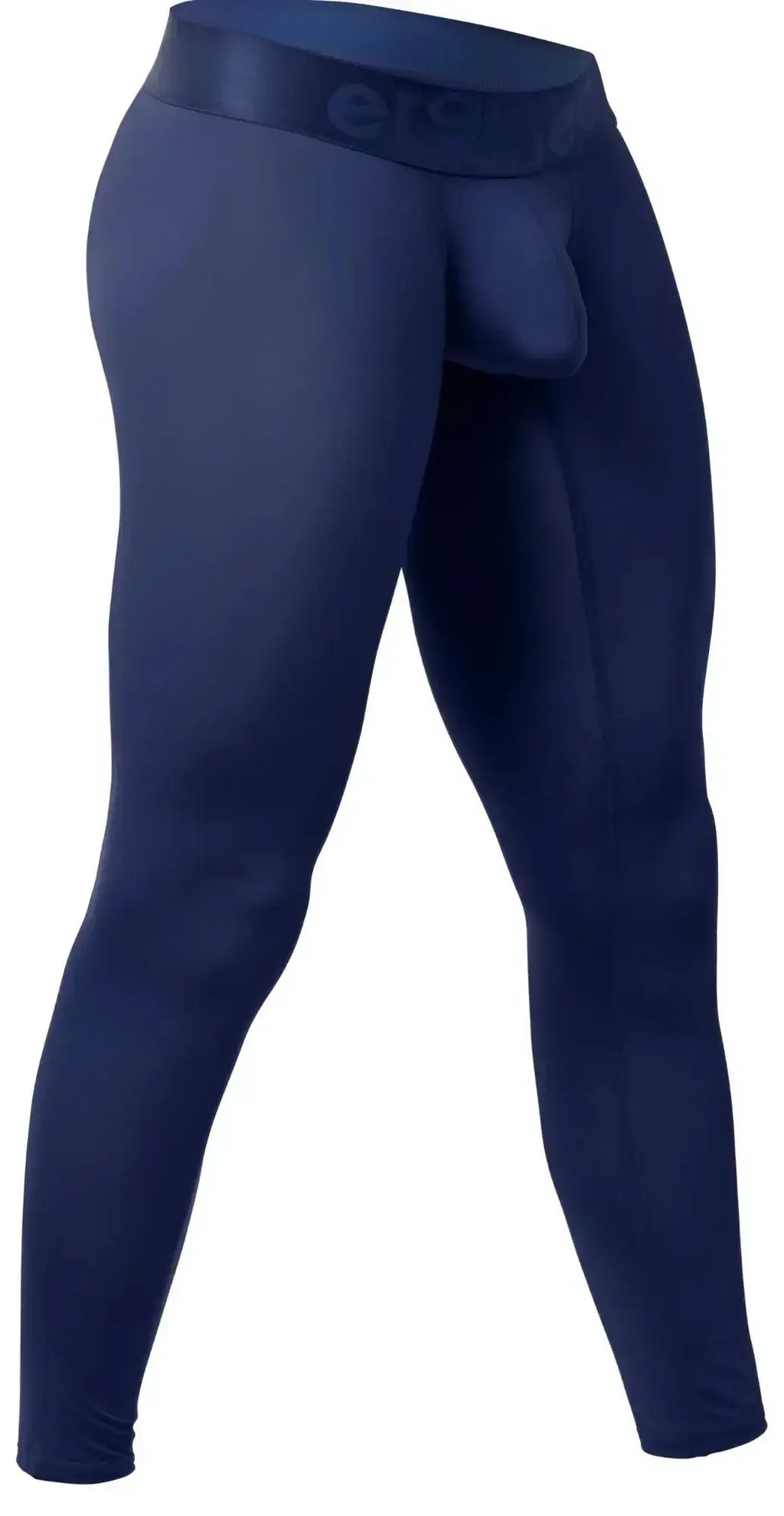 Dark navy blue ergo wear ew1782 max bold form-fitting compression tights with branded elastic waistband for athletics