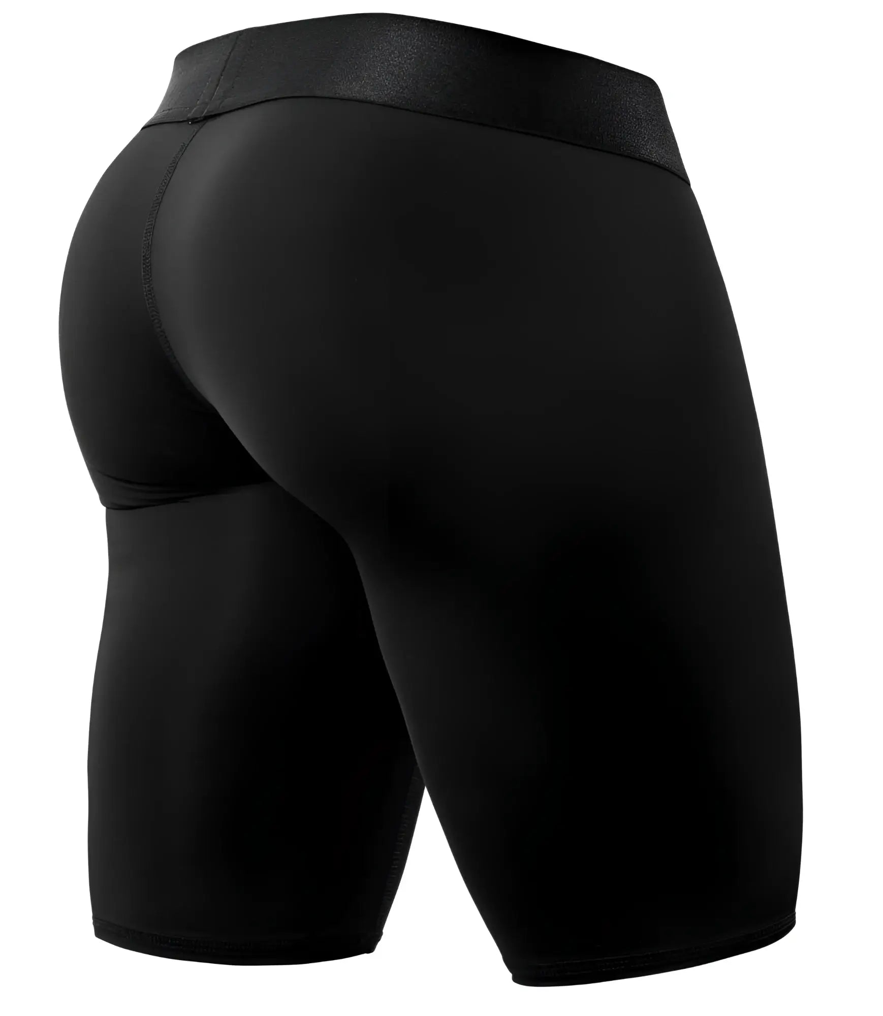 Ergowear ew1783 max bold black high-waisted compression shorts with textured waistband for athletic use