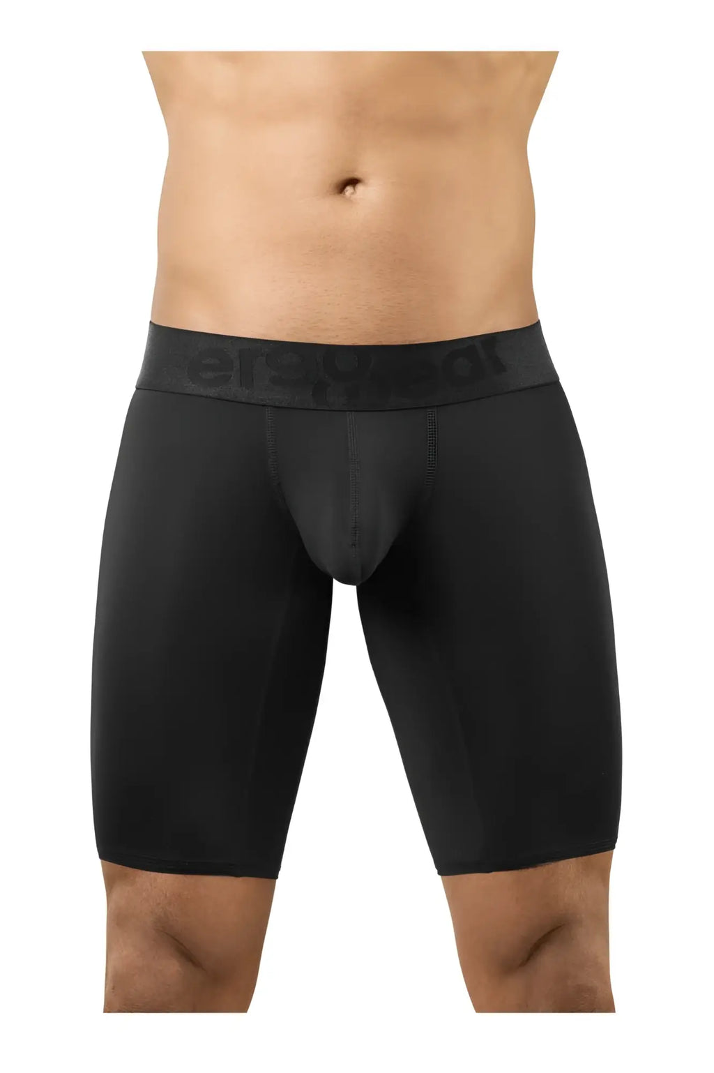 Black mens boxer briefs with contoured design and ersheat elastic waistband from ergowear ew1783 max bold in black