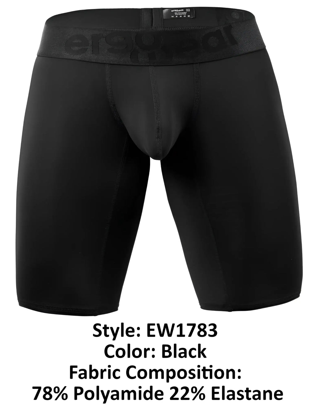 Black mens ergo compression briefs ew1783 max bold with snug fit elastic waistband for athletic use in black