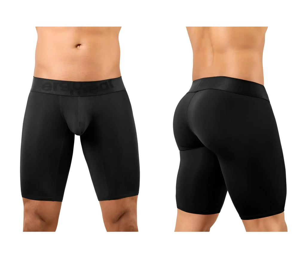 Black ergowear ew1783 max bold compression shorts with snug fit and brand logo on waistband
