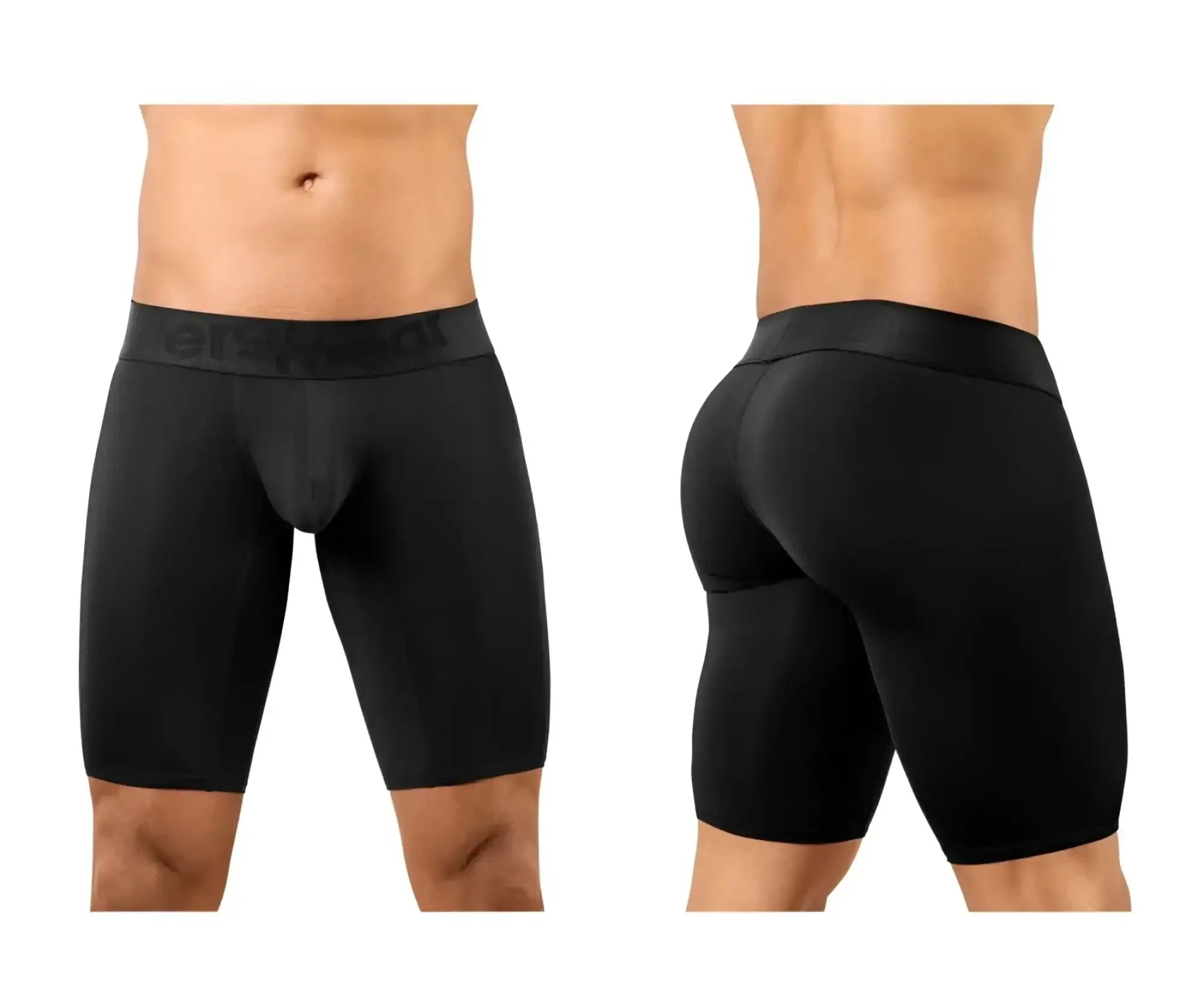 Black ergowear ew1783 max bold compression shorts with snug fit and brand logo on waistband