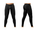 ErgoWear ew1784 max bold black athletic compression tights with smooth stretchy fabric and subtle waistband logo
