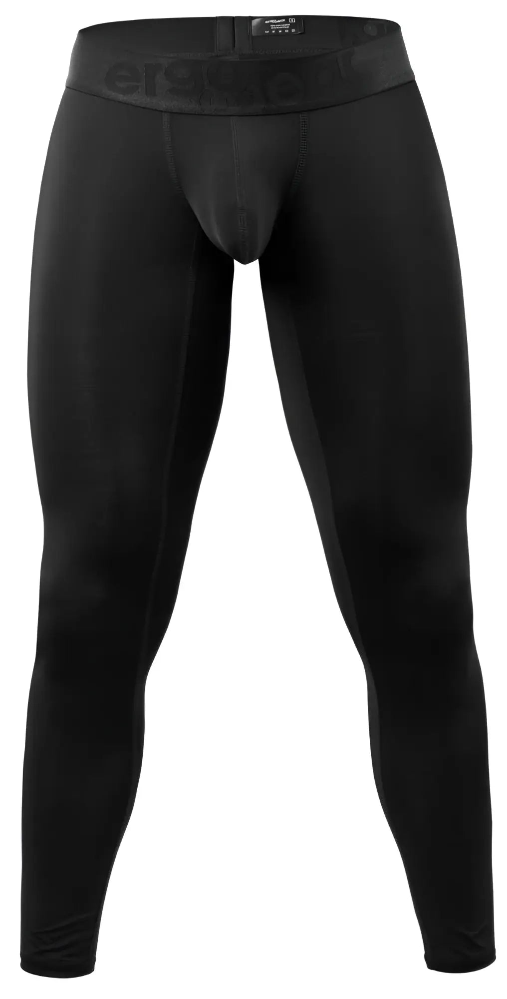 Black ergo compression tights ew1784 max bold with textured waistband featuring the ergo logo for athletic use
