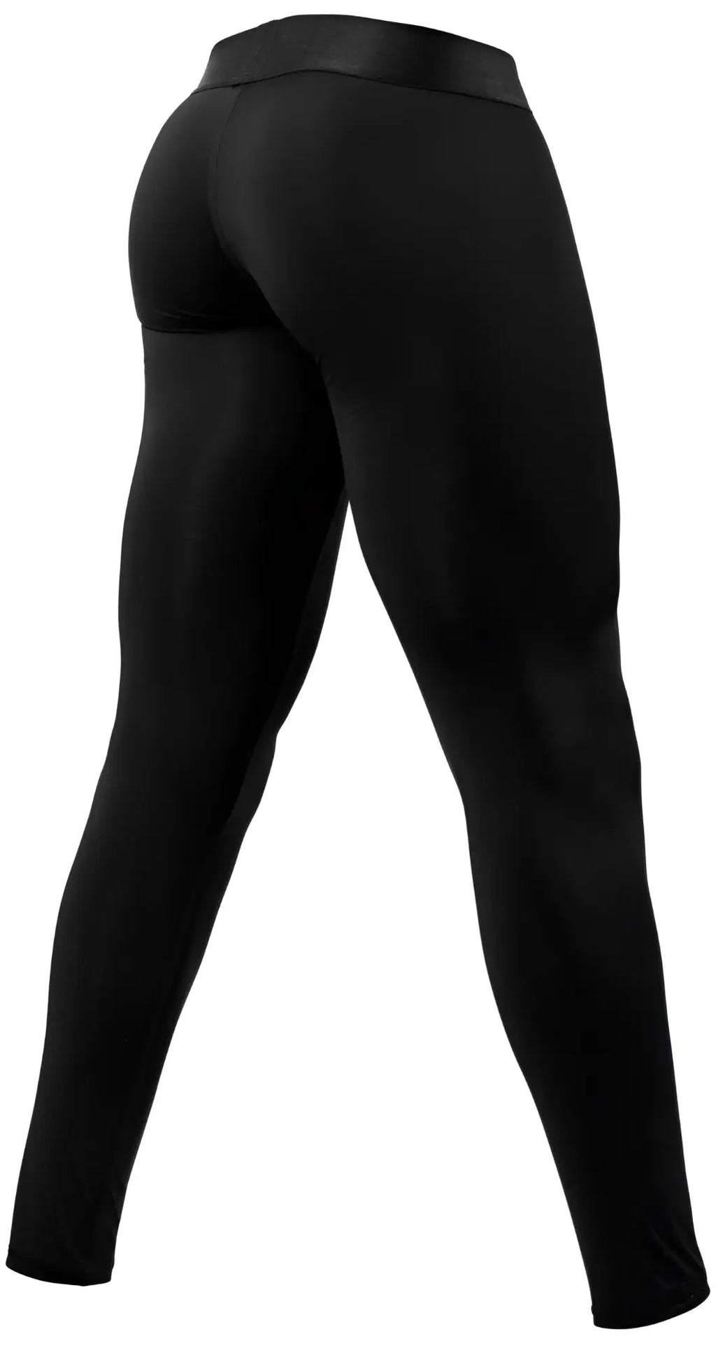 ErgoWear ew1784 max bold black athletic pants with smooth stretchy fabric and a slightly raised waistband