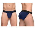 Navy blue ergonomic briefs with black waistband and ergo real logo from ergowear ew1790 max flow bikini color dark blue