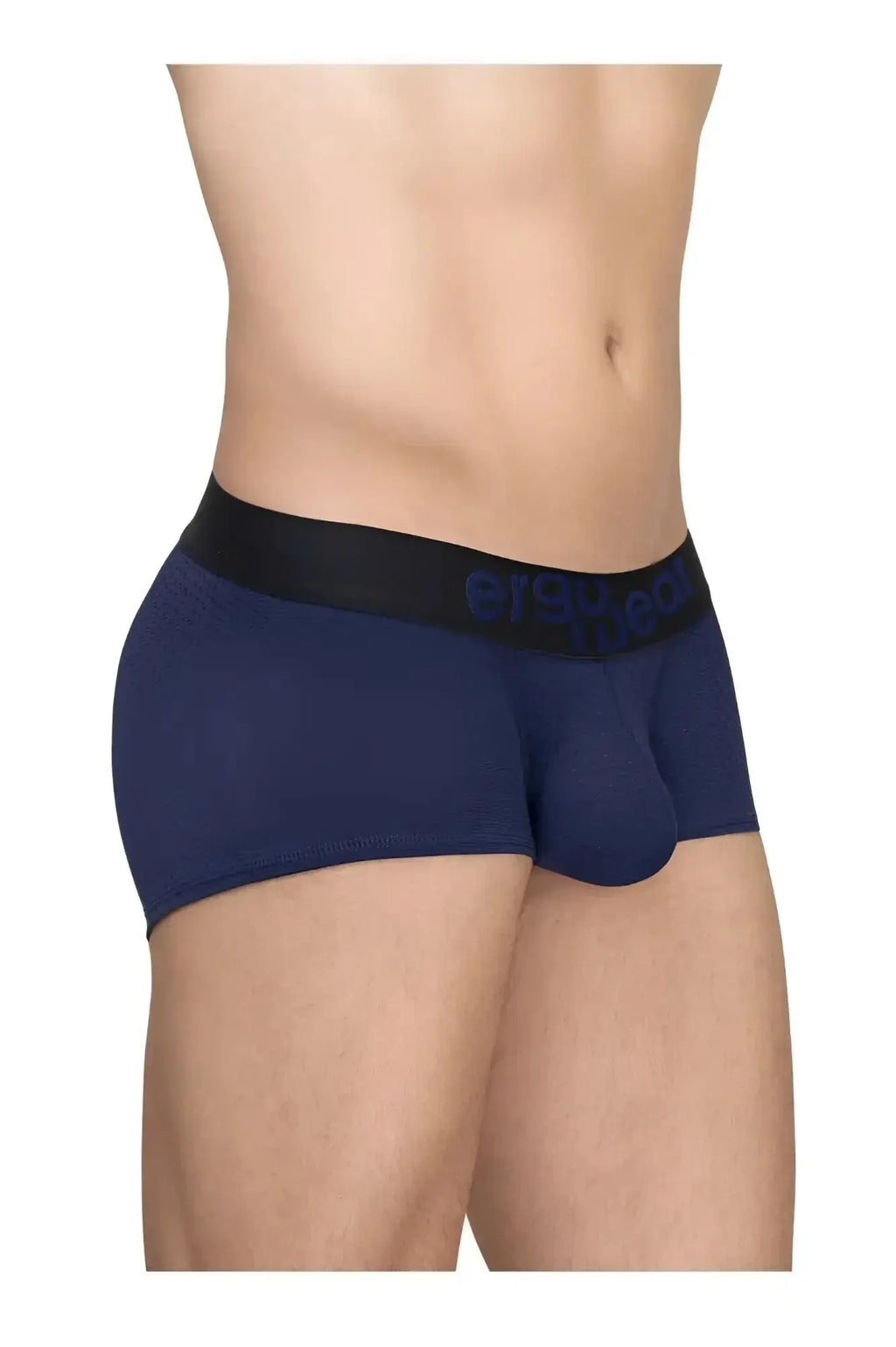 Ergowear ew1791 max flow dark blue textured trunks with black waistband and dark gray ersquad logo