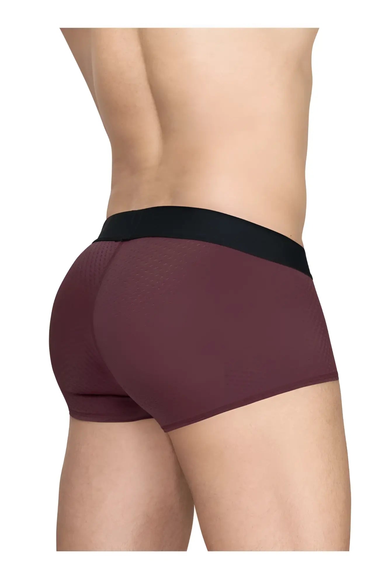 Ergowear ew1795 max flow burgundy briefs with a black elastic waistband designed for comfort and support