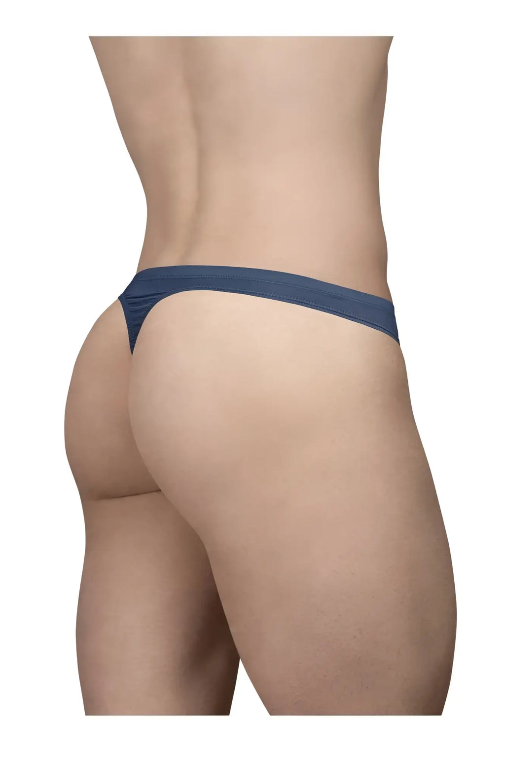 ErgoWear EW1797 X4D SE thong in sea blue with smooth stretch fabric and narrow waistband showing back side