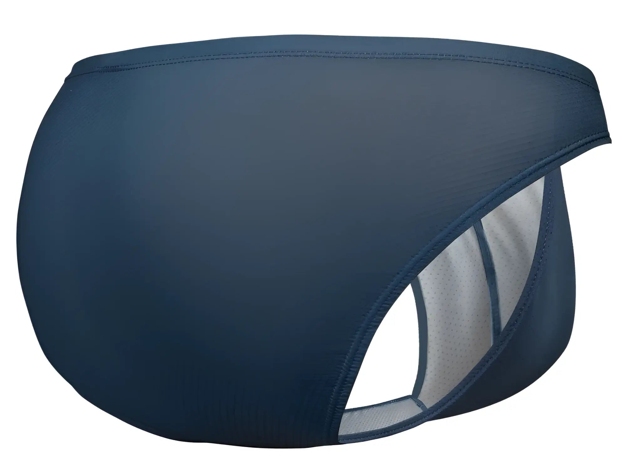 Dark navy blue ergo wear ew1798 x4d se bikini swim trunks with sleek form fitting design and side mesh paneling