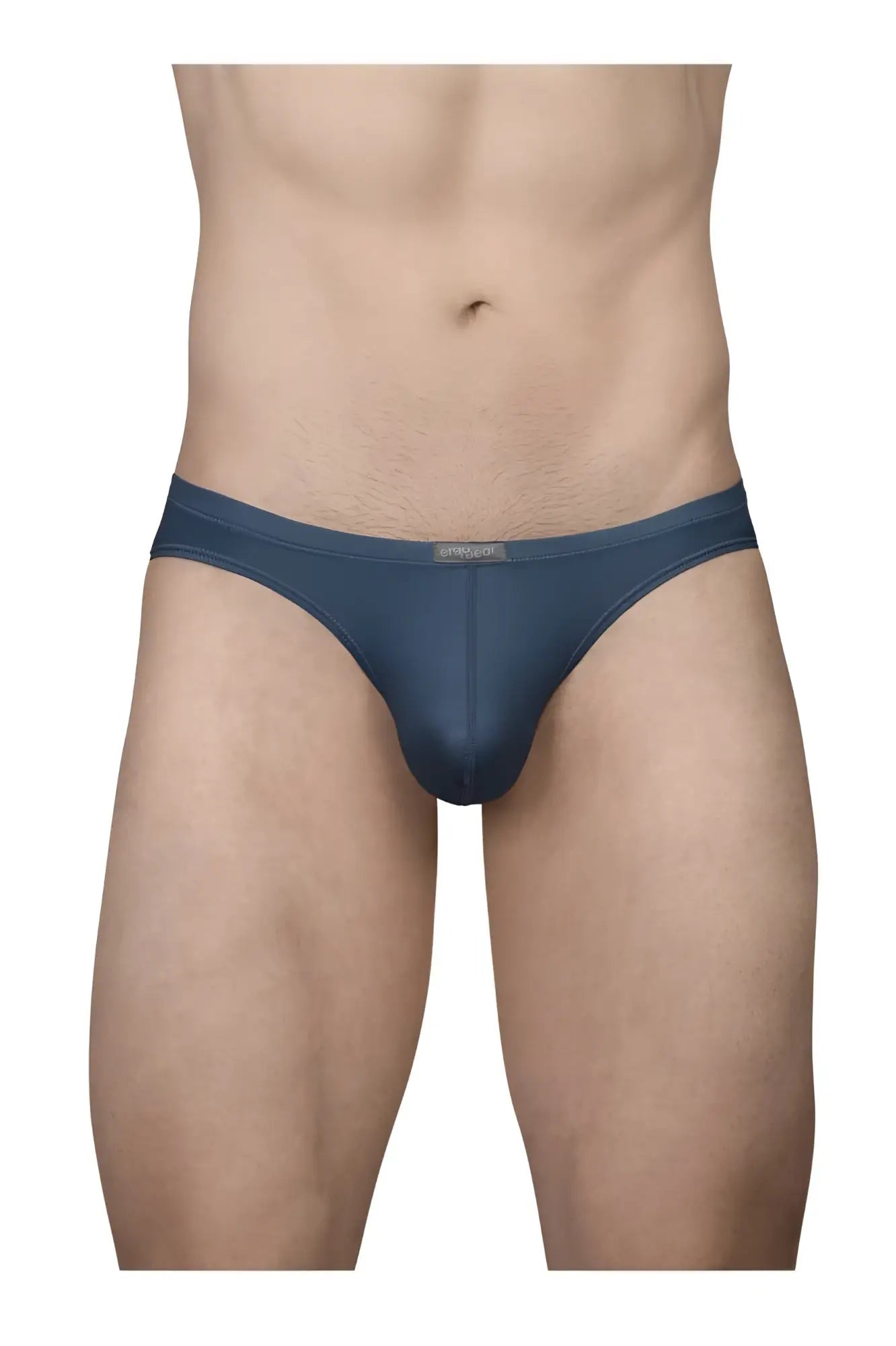 Navy blue ErgoWear EW1798 X4D SE bikini briefs with smooth form-fitting fabric and subtle brand tag at waistband