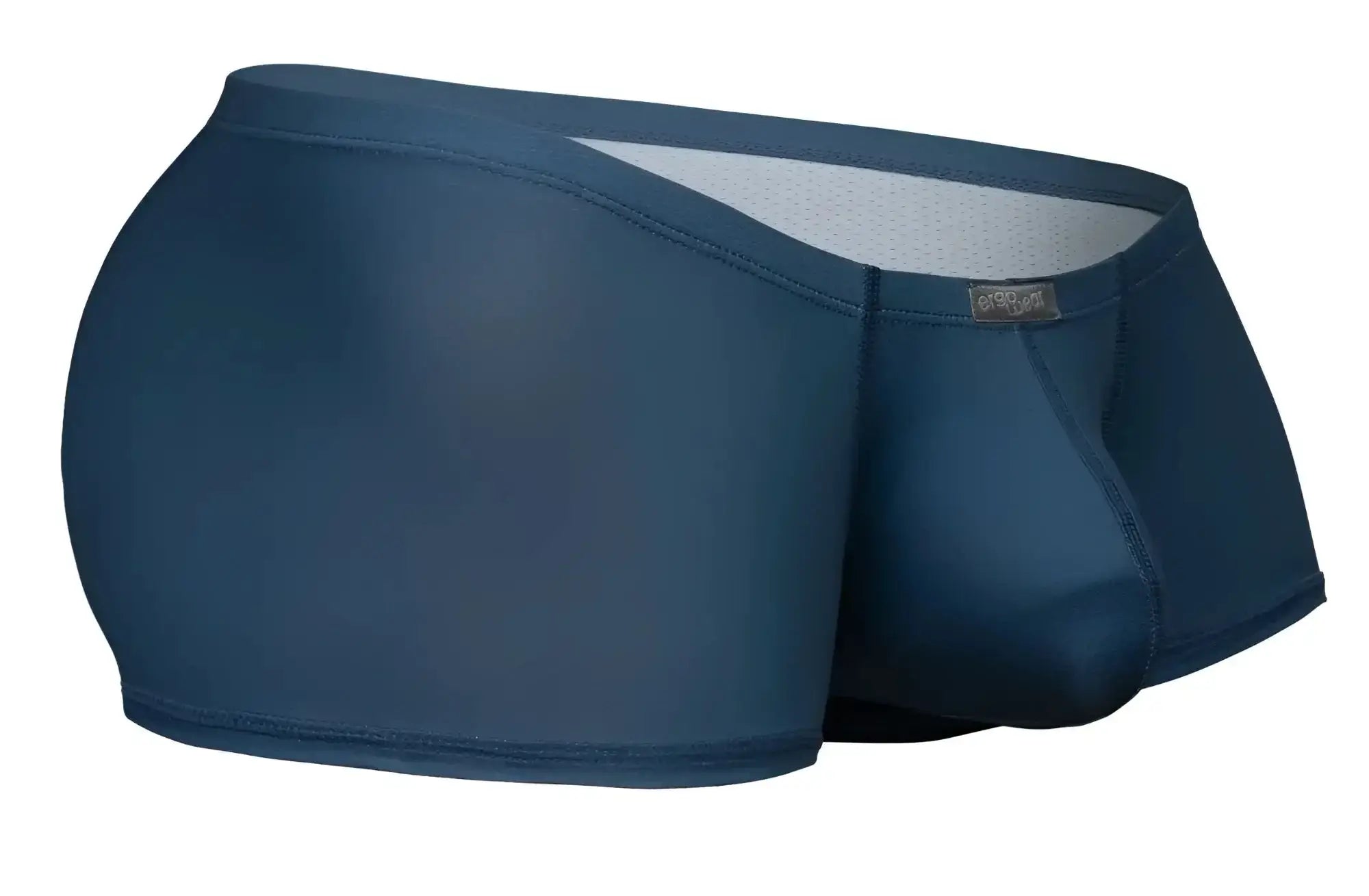 Dark blue men’s briefs ergoWear EW1799 X4D SE trunks with smooth fabric and subtle gray mesh waistband lining