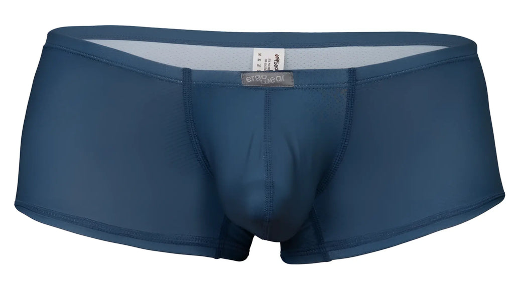 ErgoWear ew1799 x4d se trunks sea blue men’s briefs with subtle textured fabric and light gray inner lining