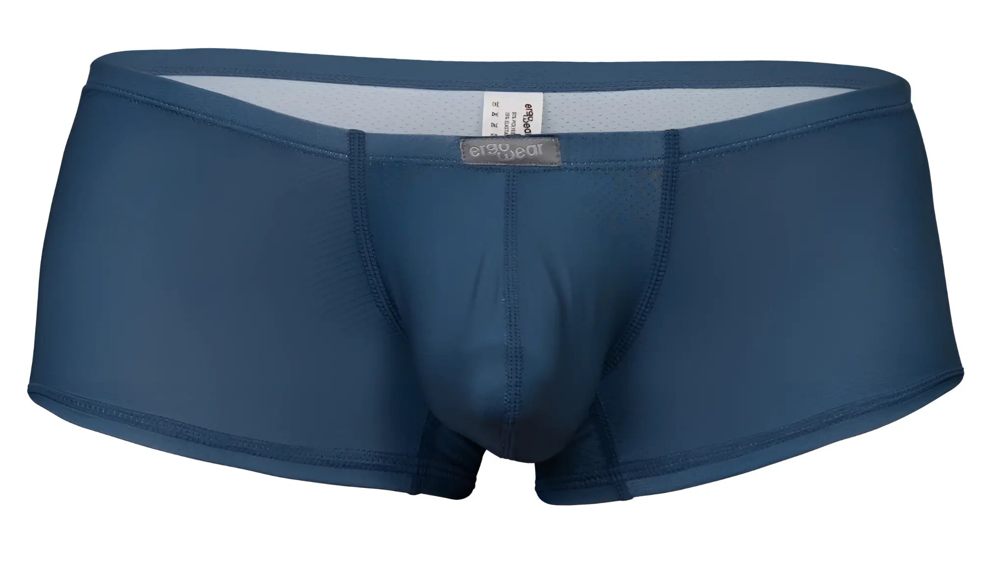 ErgoWear ew1799 x4d se trunks sea blue men’s briefs with subtle textured fabric and light gray inner lining