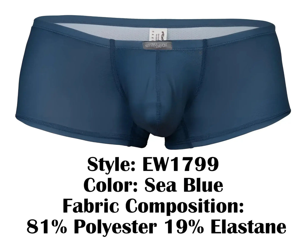 Ergowear ew1799 x4d sea blue men’s briefs made of 81 polyester 19 elastane with a sleek form-fitting design and waistband tag