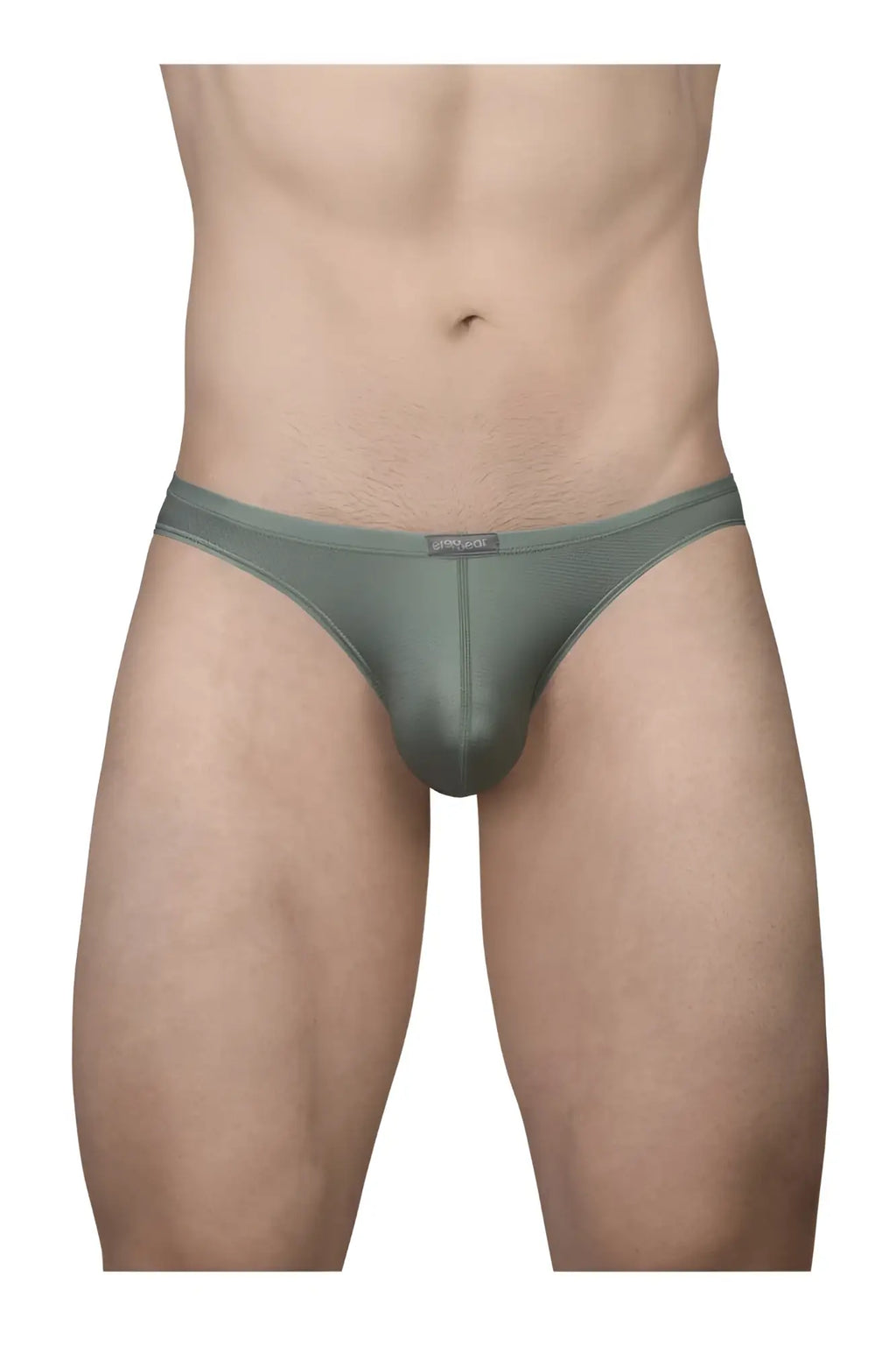 Ergowear ew1801 x4d se olive green men’s brief with smooth form-fitting fabric and subtle waistband brand tag
