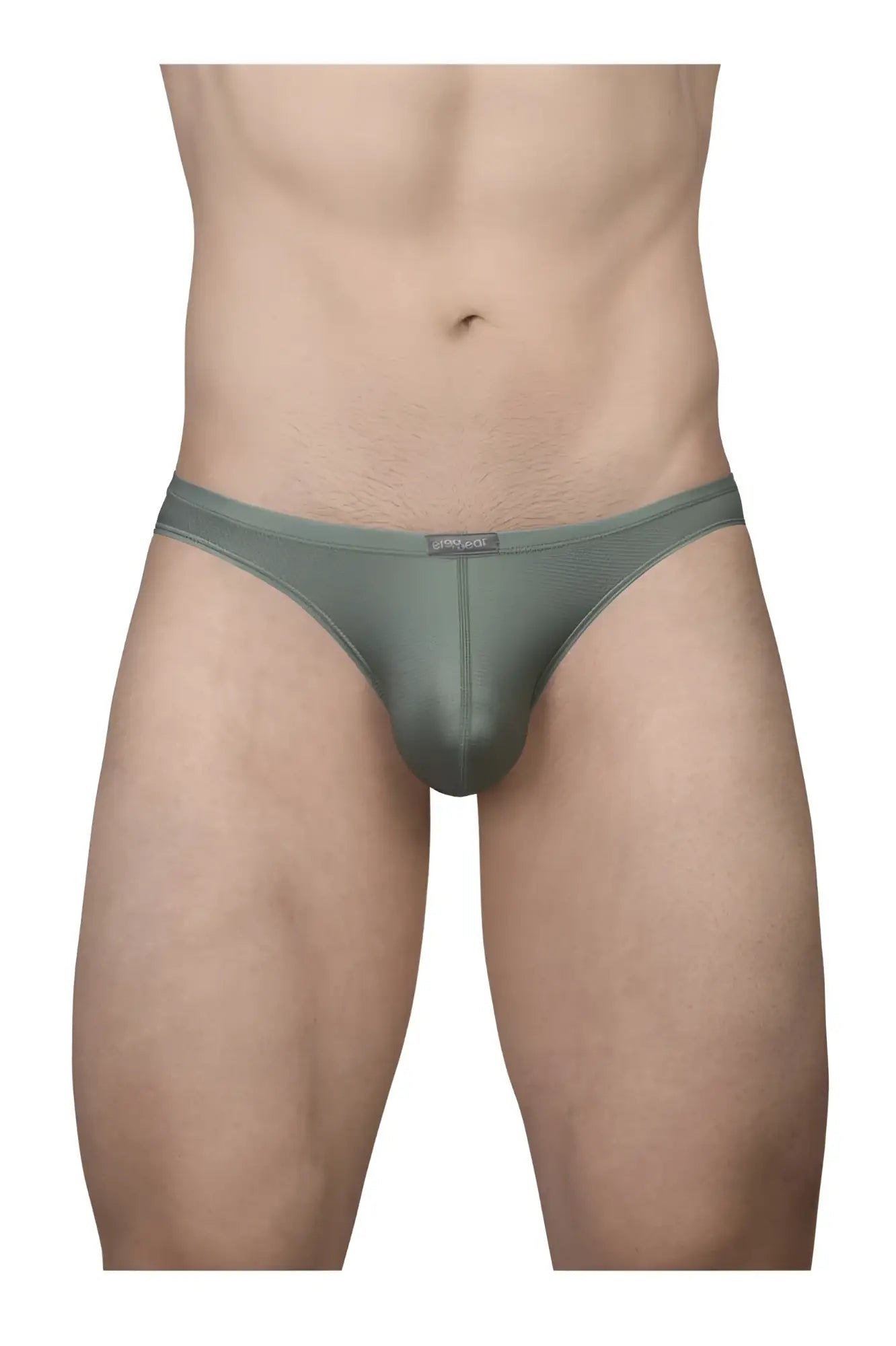 Ergowear ew1801 x4d se olive green men’s brief with smooth form-fitting fabric and subtle waistband brand tag
