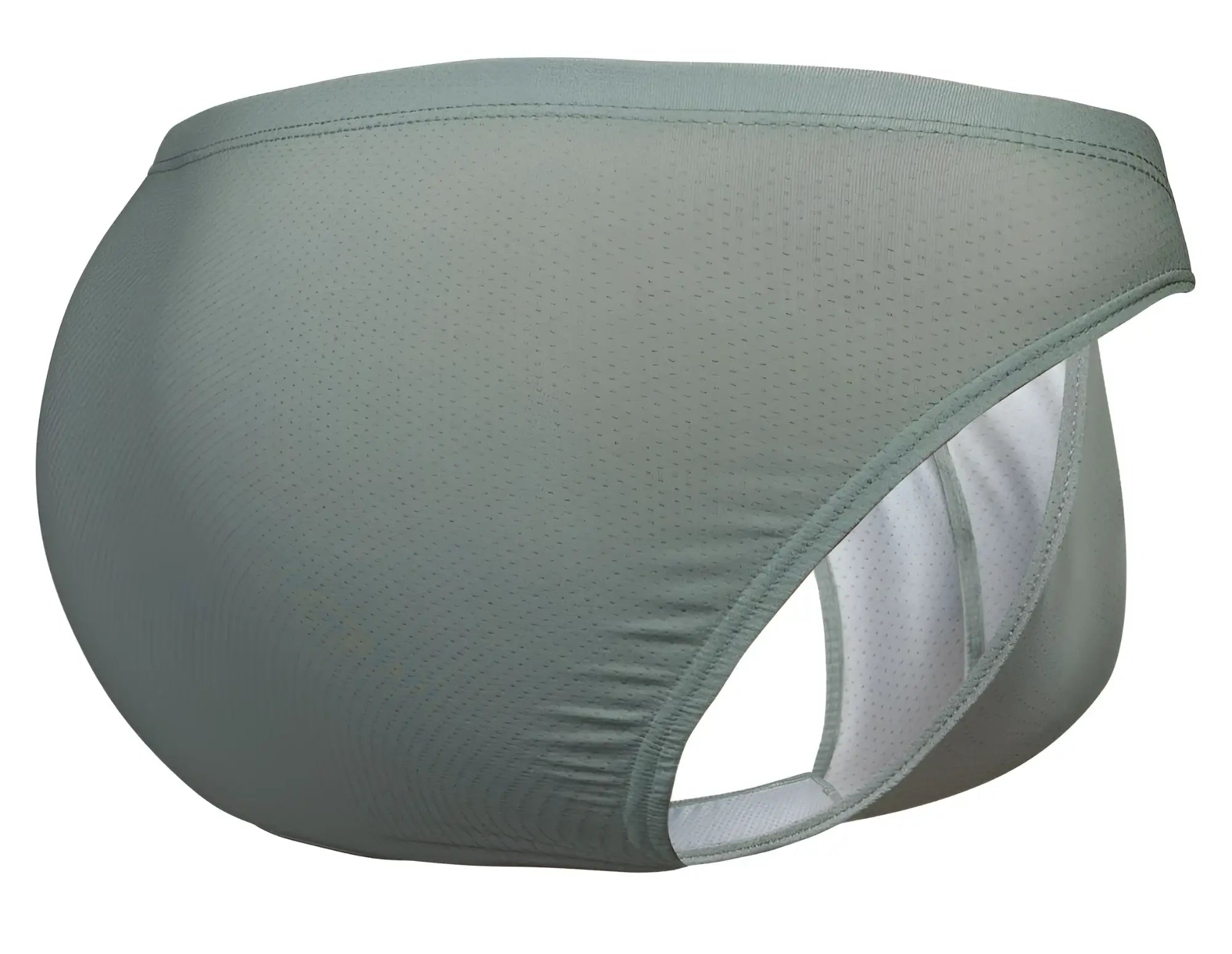 Ergowear ew1802 x4d se bikini olive green mesh swim brief with smooth white lining and precise stitching